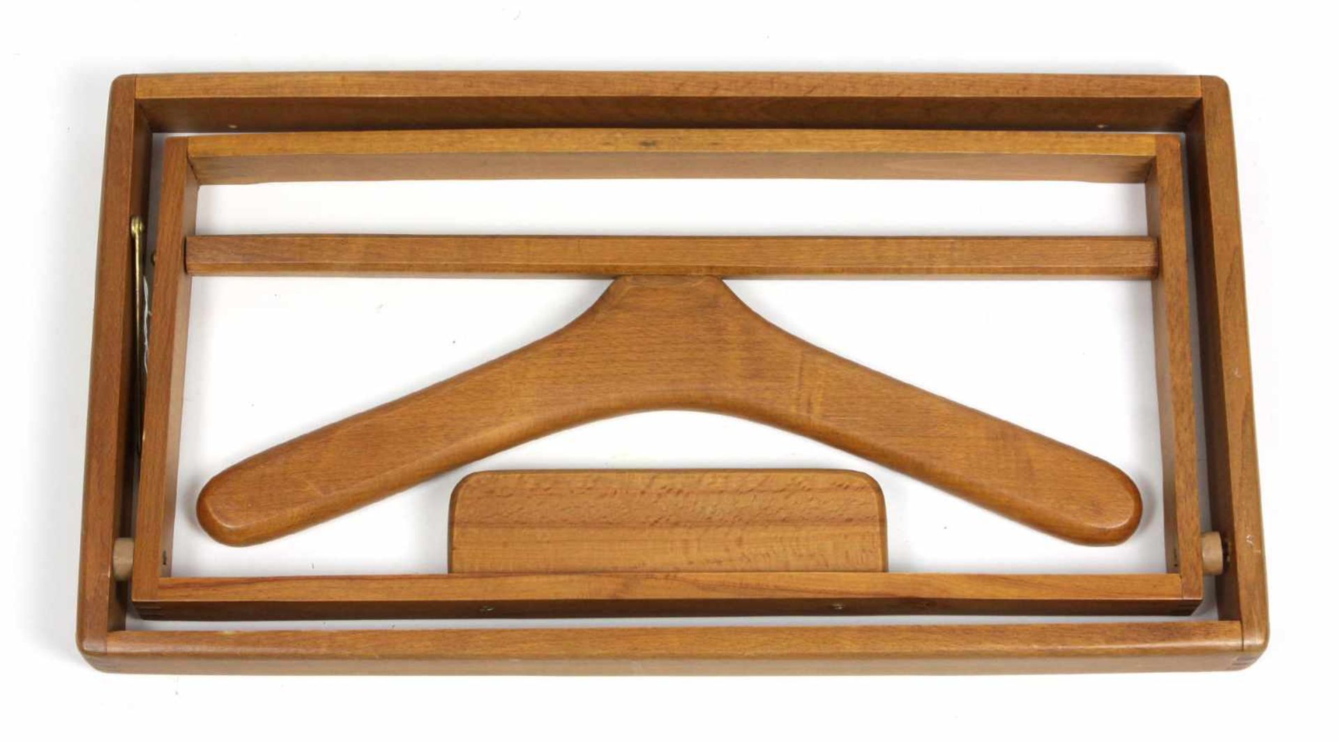 KleiderbügelBuchenholz, rechteckiger Rahmen mit herausklabbbarem Kleiderbügel, ca. 51,5 x 27 x 4,5 - Bild 2 aus 2