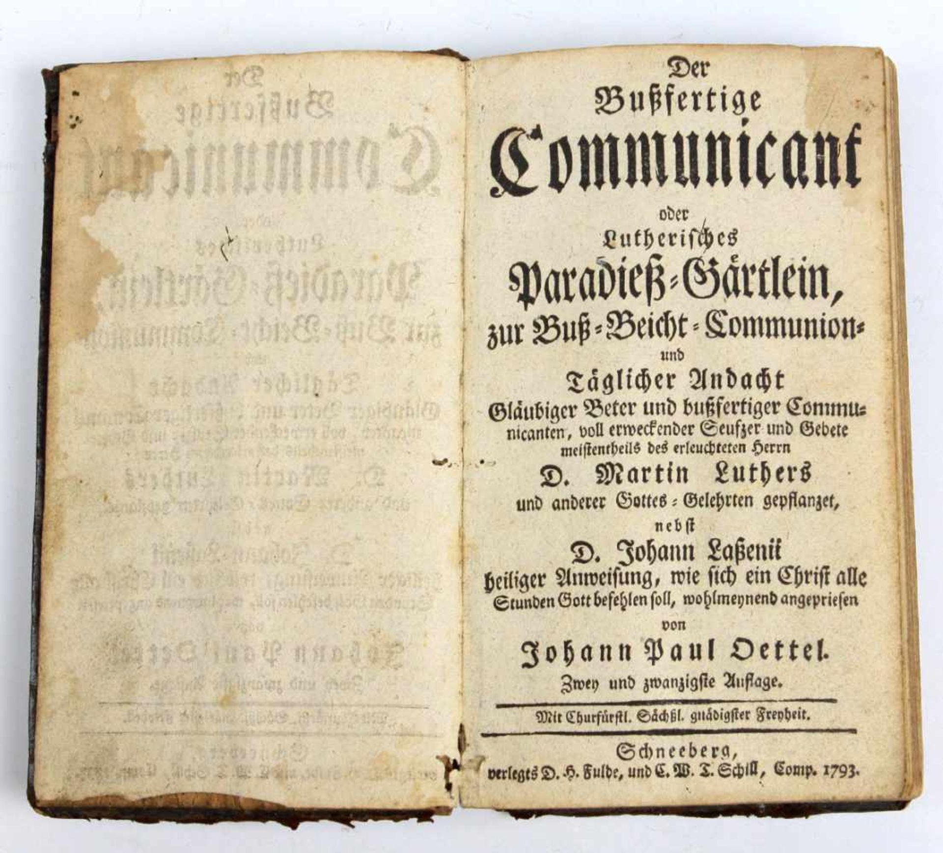 Der busfertige CommunicantDer busfertige Communicant oder Lutherisches Paradieß-Gärtlein, v.