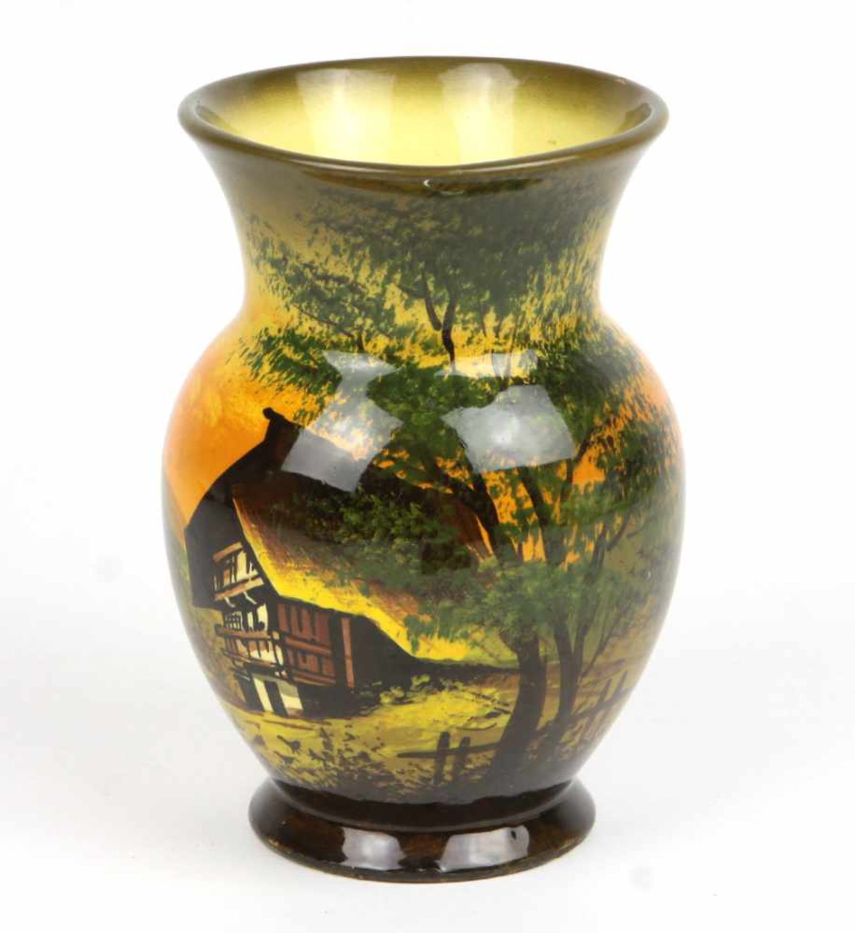 Majolika Vase SchrambergKeramik gemarkt SMF Majolika Schramberg handgemalt sowie Prägenr. 3131,