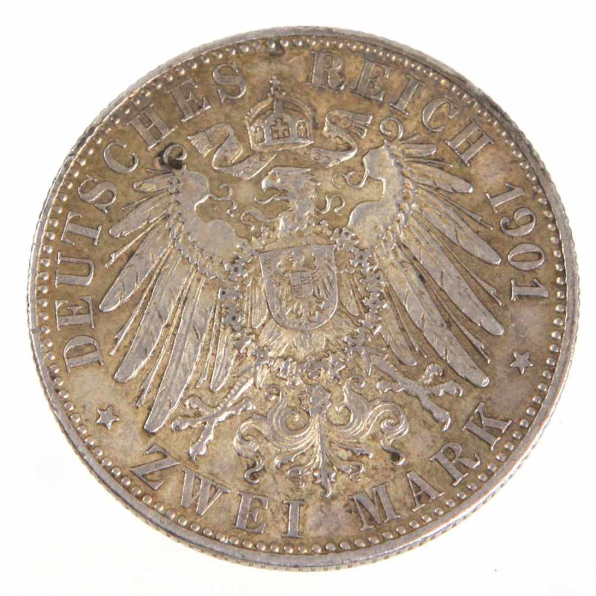 2 Mark Jubiläum Preussen 1901Silber, Gedenkmünze Zwei Mark Deutsches Reich 1901, so auch um - Bild 2 aus 2