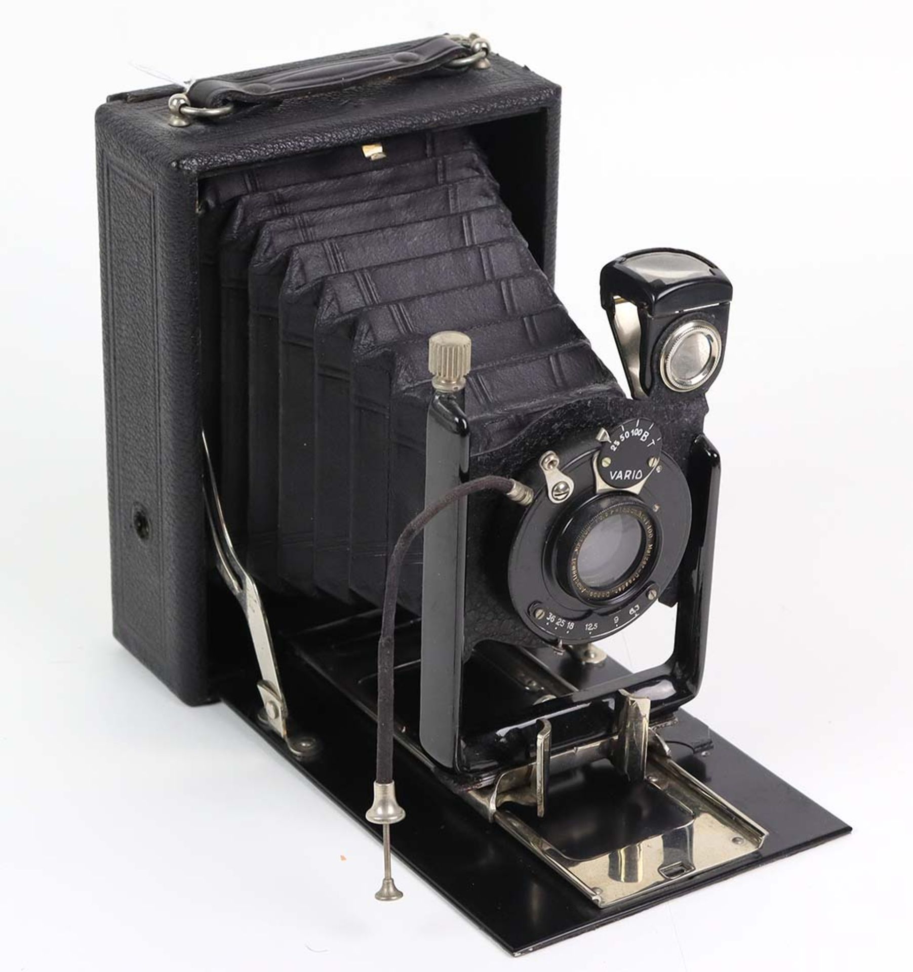 Plattenkamera *Ica Dresden Vario* 9x12 um 1940Laufbodenkamera für Negativplatten mit intaktem