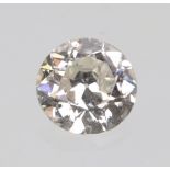 Brillant ca. 0,40 ctungefasster Diamant im Brillantschliff von ca. 0,40 ct, Wesselton, VVS2