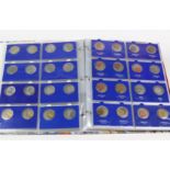 Münzen und BanknotenSammelordner mit -folien, gefüllt mit Kleinmünzen alle Welt in versch.