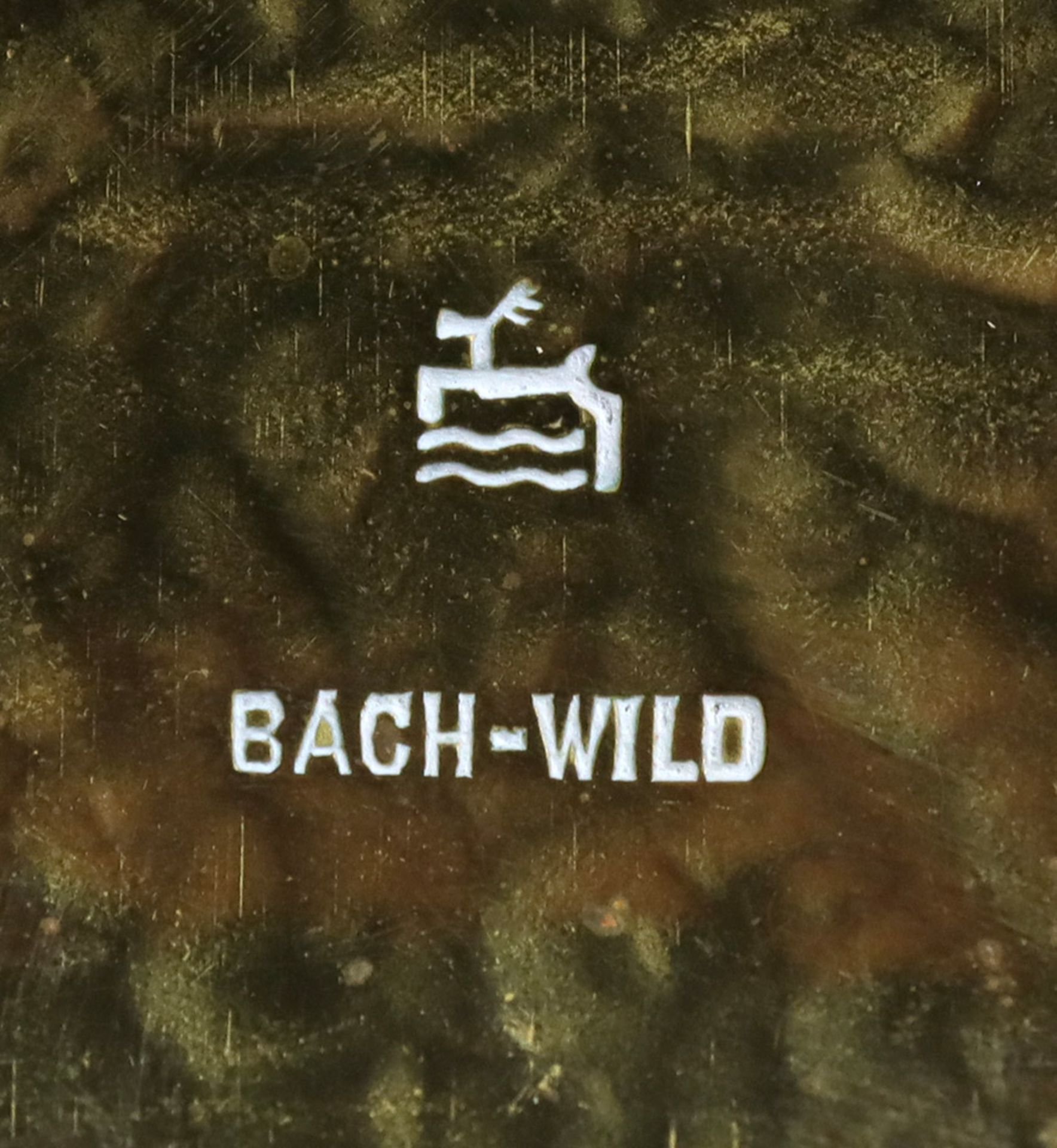 handgetriebenes Messing Tablettgemarkt Bach-Wild, Ursula Bach-Wild (*1903 Schwerte †1987 in - Bild 2 aus 2
