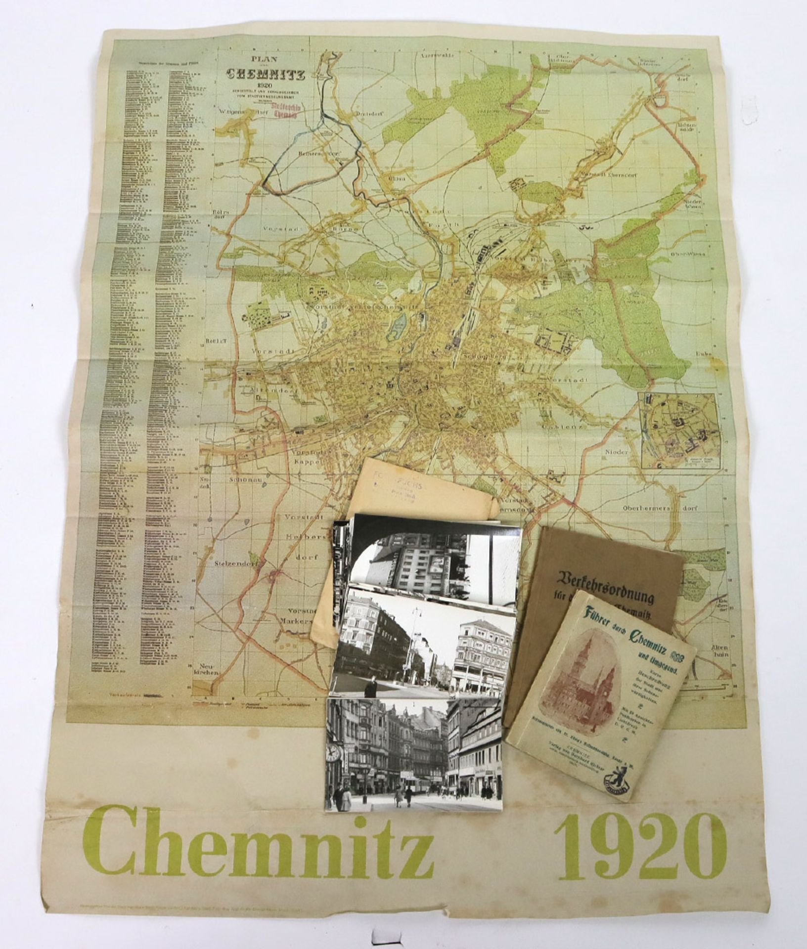 Posten Chemnitz ab 1901dabei *Führer durch Chemnitz und Umgegend* Kurze beschreibung der Stadt und