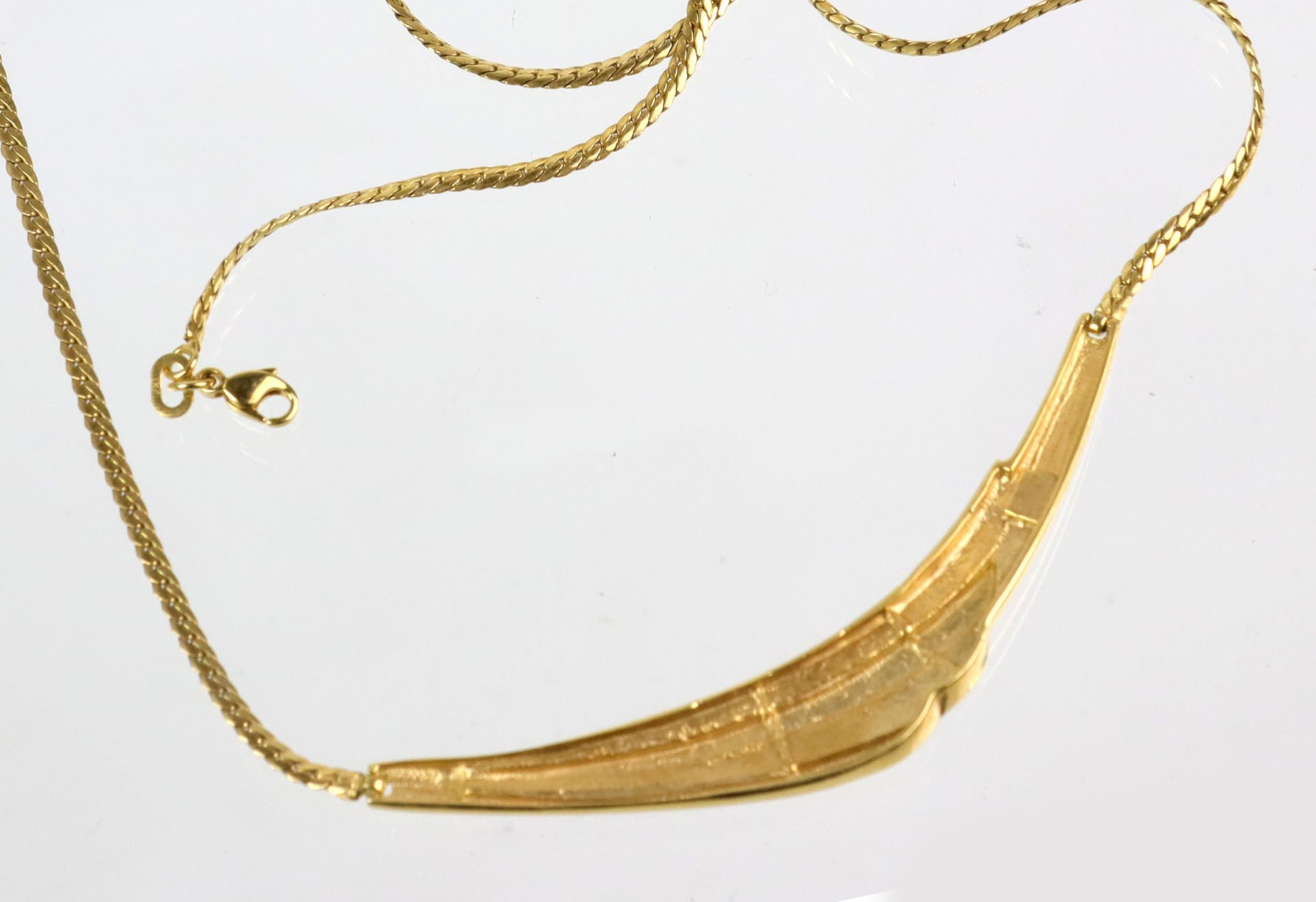 Collier mit Emaille - GG 585in Gelbgold 585 (14 Karat) gearbeitet u. punziert sowie Kordes & - Image 3 of 3