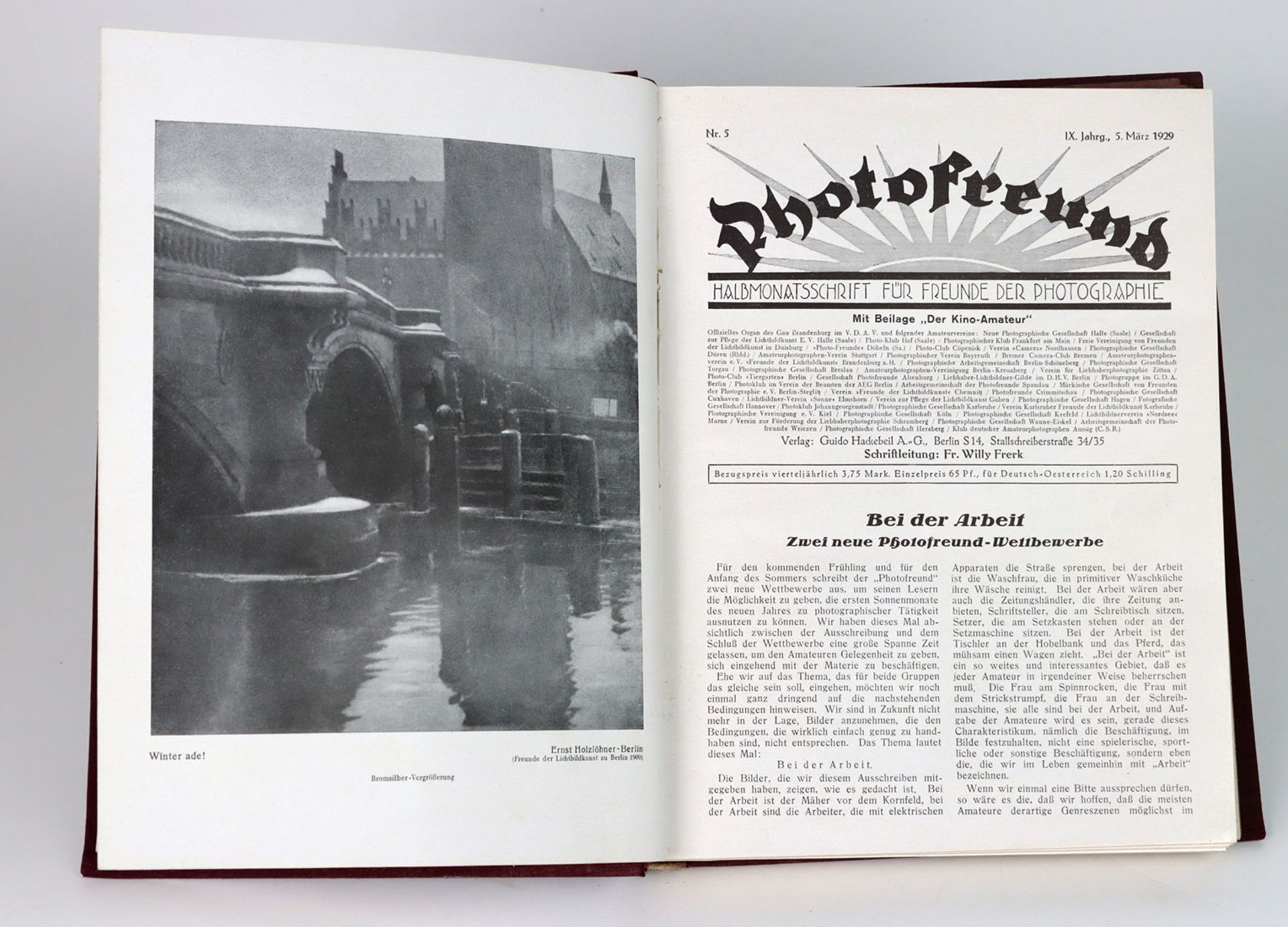 Photofreund Jahrgang 1929Photofreund Jahrgang 1929, Halbmonatsschrift für Freunde der - Bild 2 aus 2