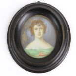 Miniatur Portrait Moskau um 1830Gouache auf Elfenbein, umseitig bezeichnet *Alois Gustav