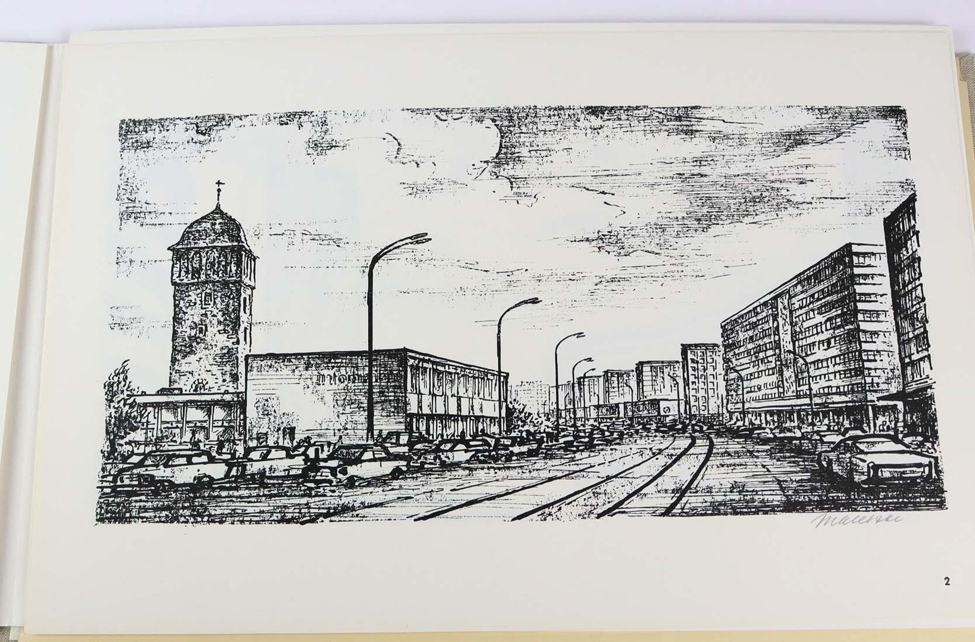 Mappe Karl-Marx -Stadt DruckgrafikHelmut Maletzke, mit 10 je vom Künstler mit Blei unterhalb - Bild 2 aus 3