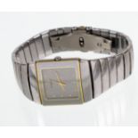 *Rado* Diastar Armbanduhr Ceramic/Titanquadratisches Uhrengehäuse mit doppeltem Goldrahmen, bez. *