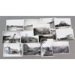 13 Eisenbahnfotos Sachsen um 1930/34kleinformatige SW Aufnahmen, mit verschiedenen Dampfloks,