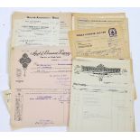 Posten Firmenbelege Sachsen 1916/81verschiedene Briefbögen, Quittungen u. Vordrucke, maschinen-