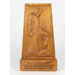 Jesus und Maria MagdalenaHolz von Hand beschnitzt, naturbelassen, hochformatige Darstelöung der