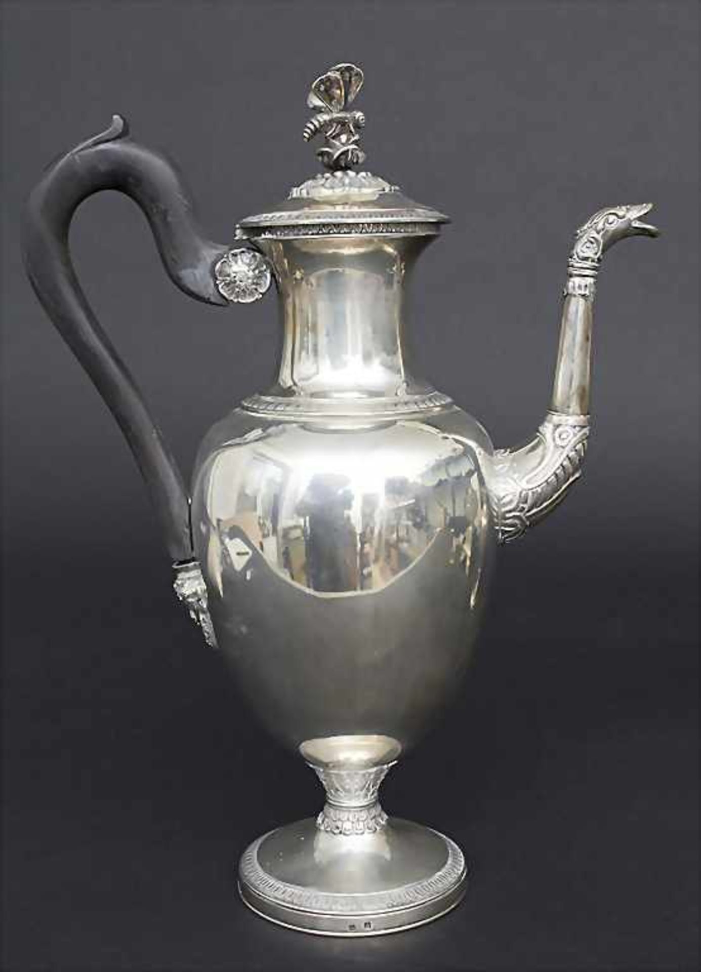 Empire Kaffeekern / An Empire silver coffee set, Belgien, um 1820Material: Silber 800, - Bild 4 aus 20