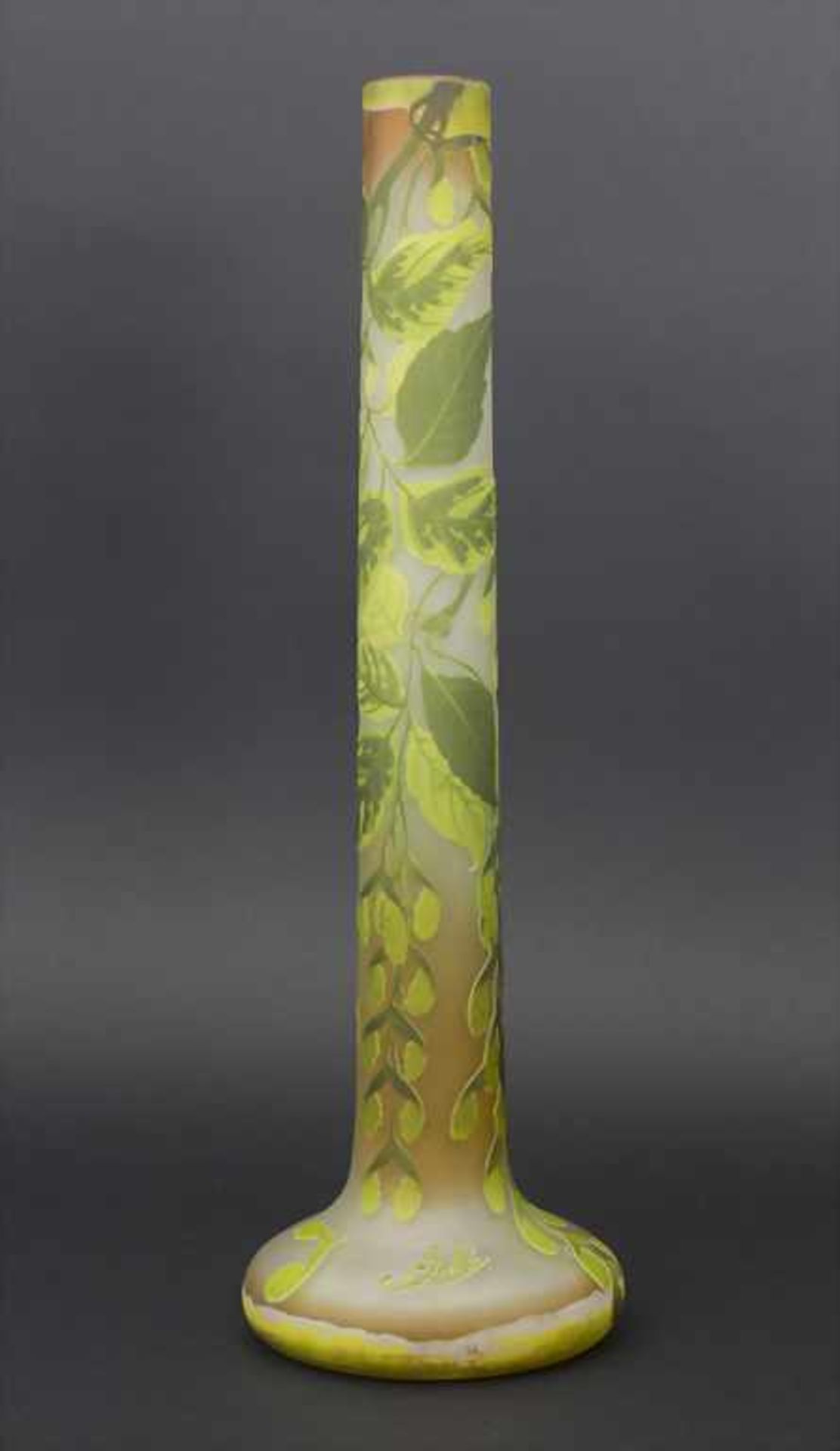 Große Jugendstil Vase mit Ahorn / A large Art Nouveau vase with maple and fruits, Emile Gallé,