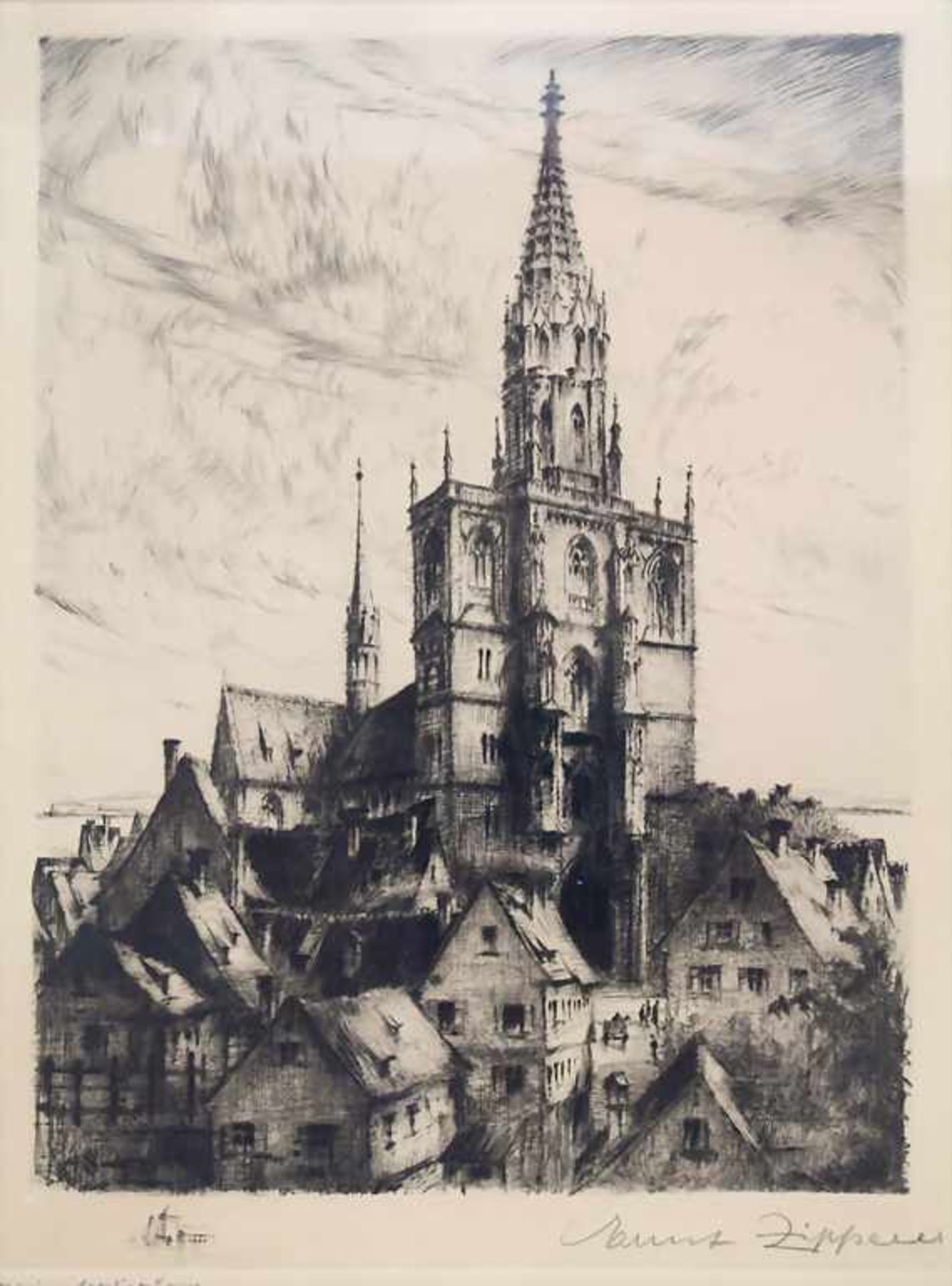 Ernst Zipperer (1888-1982), 'Historische Stadtansicht' / 'A historic city view'Technik: Radierung