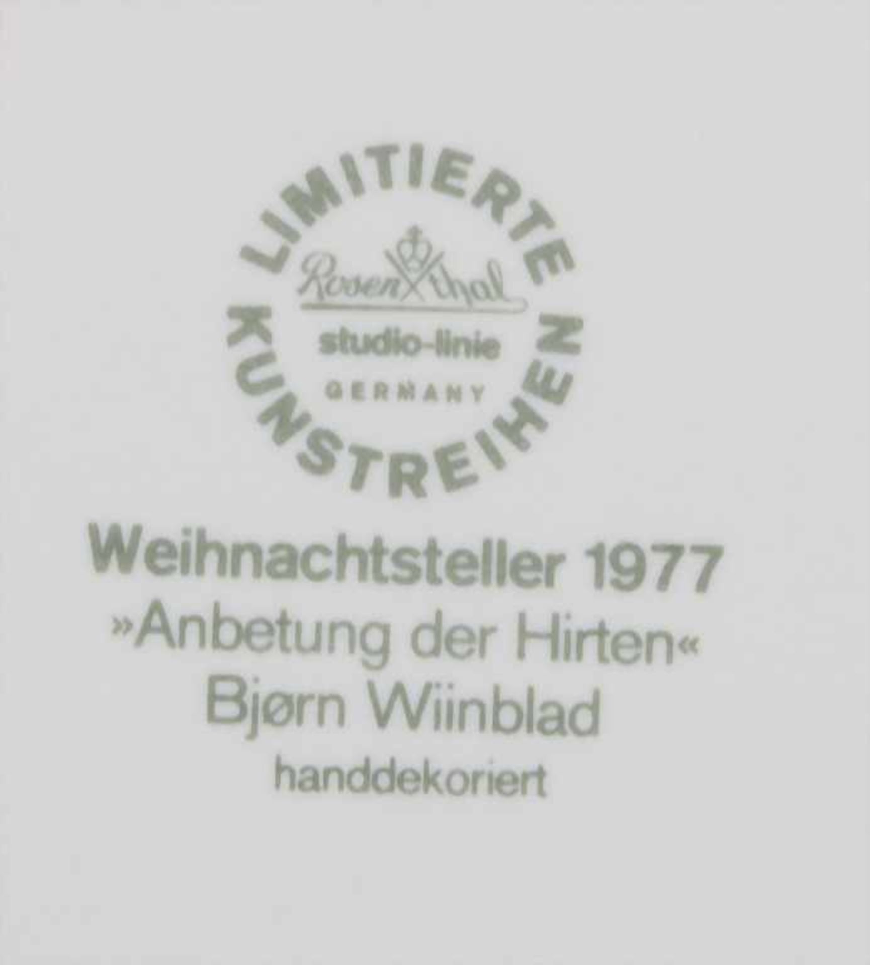 Konvolut 8 Teller / A set of 8 plates, Bjørn Wiinblad, Rosenthal, 1970er JahreMaterial: Porzellan, - Bild 4 aus 7