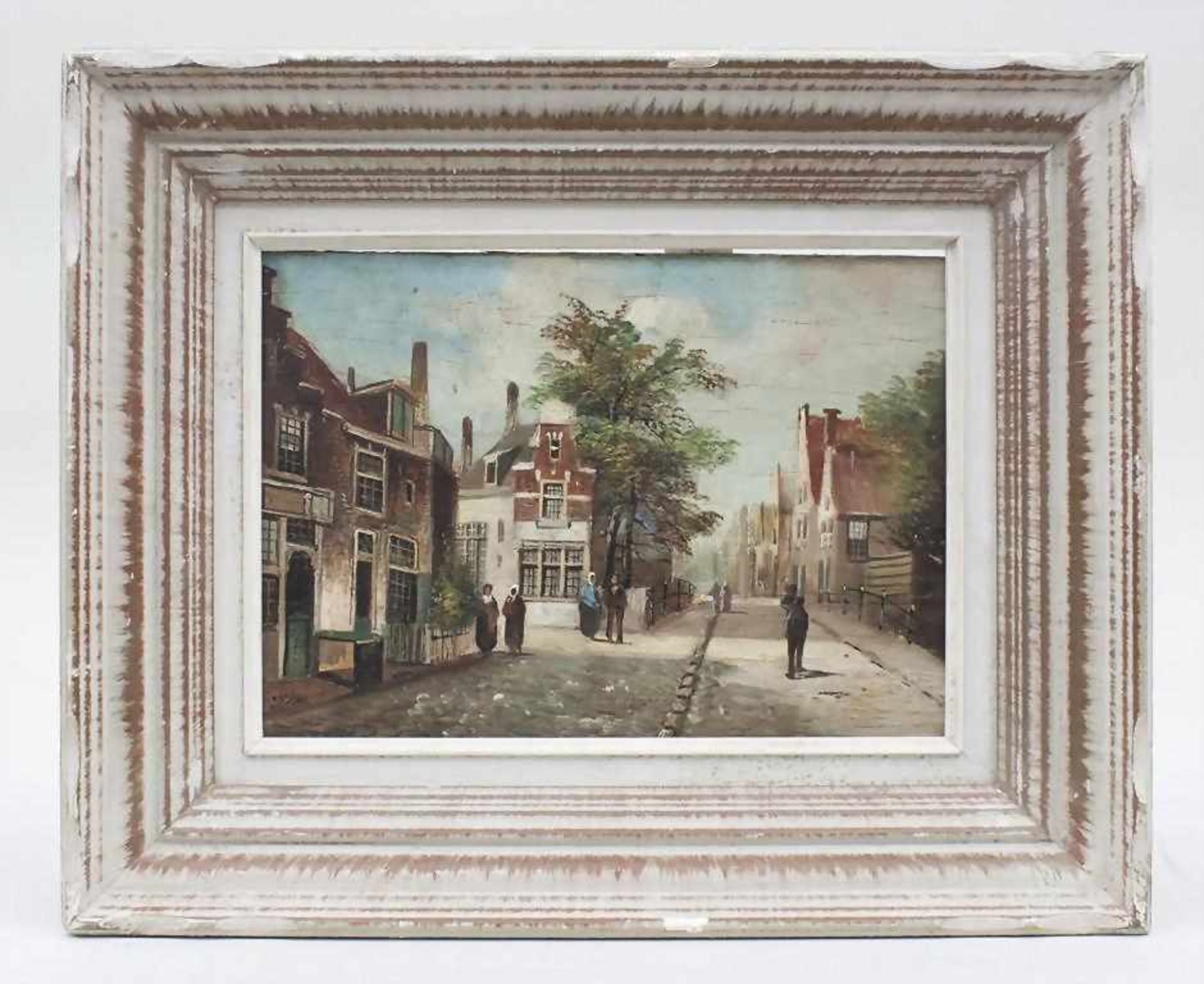 Holländische Ortschaft/Village In The Netherlands (Signature Unreadable), Unleserlich signierender - Image 2 of 3