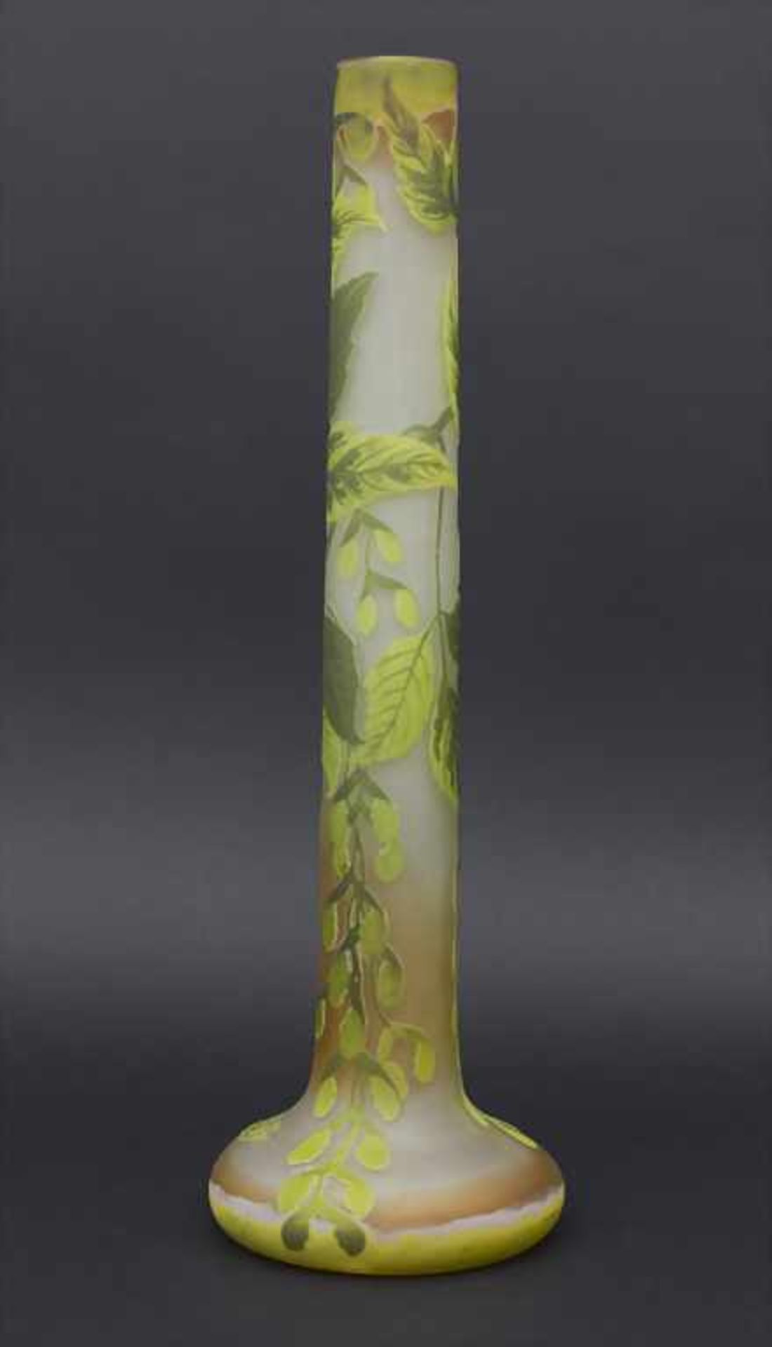 Große Jugendstil Vase mit Ahorn / A large Art Nouveau vase with maple and fruits, Emile Gallé, - Bild 5 aus 8