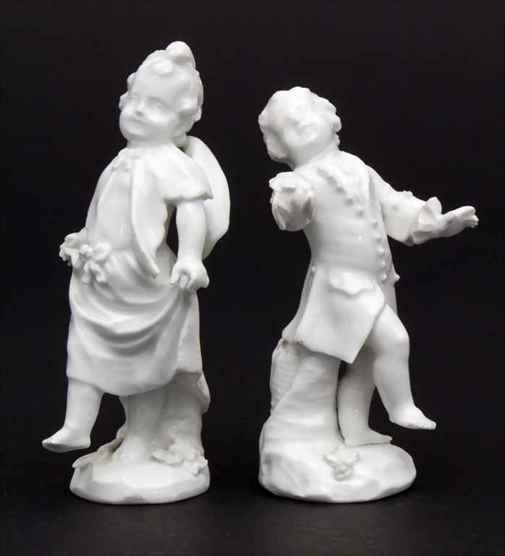 2 tanzende Kinder / A dancing boy and girl, wohl Michel Victor Acier, Meissen, um 1760Material: