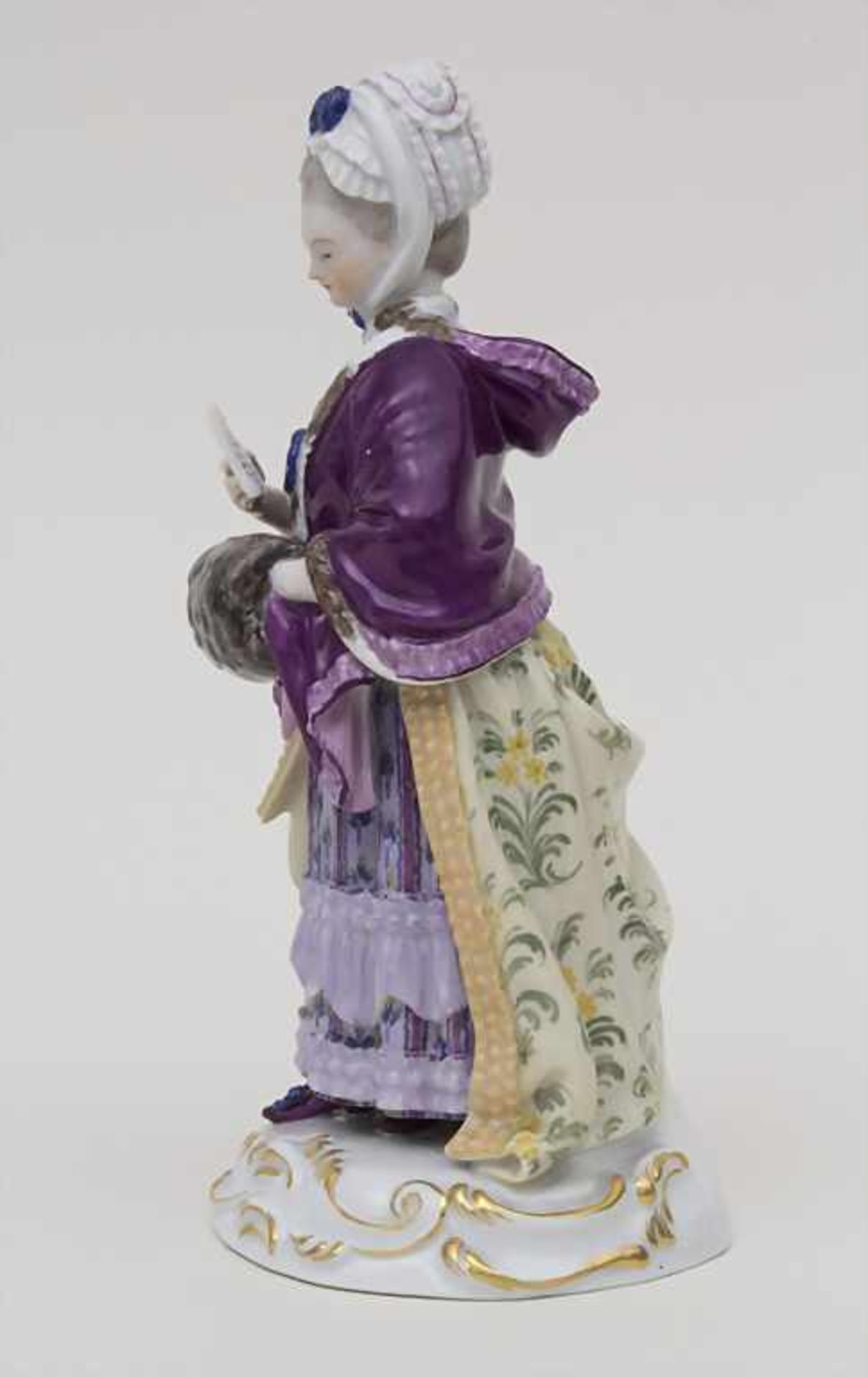 Dame mit Muff und Brief / A lady with a muff holding a letter, Meissen, um 1880Material: - Bild 5 aus 7