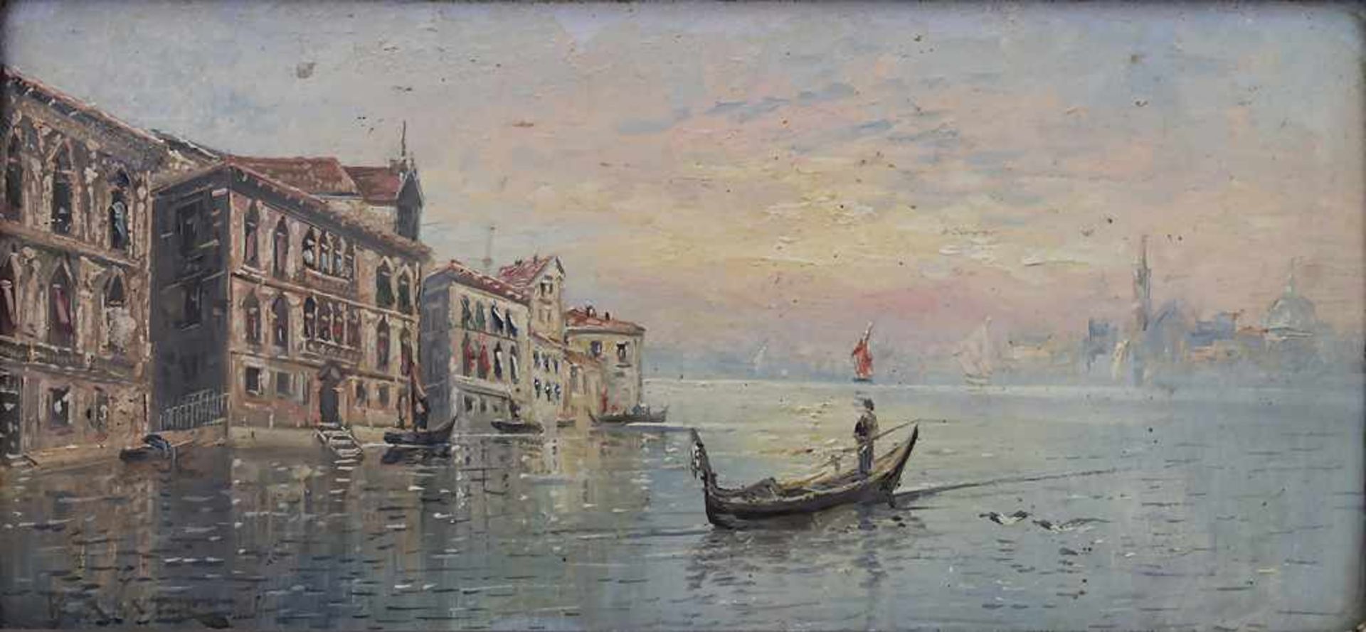 K. Mayer (19. Jh.), 'Venedig-Canale Grande' / 'Venice-canale Grande'Technik: Öl auf Holz, gerahmt,