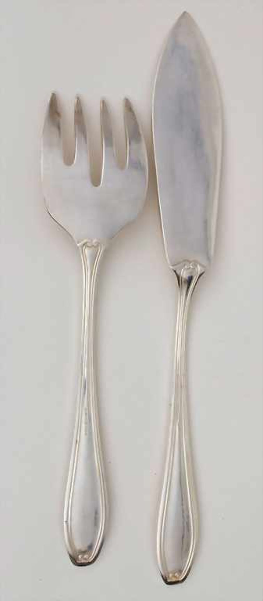 Fischbesteck für 12 Personen / A fish cutlery for 12 persons, um 1900Bestehend aus: 12 - Image 4 of 6