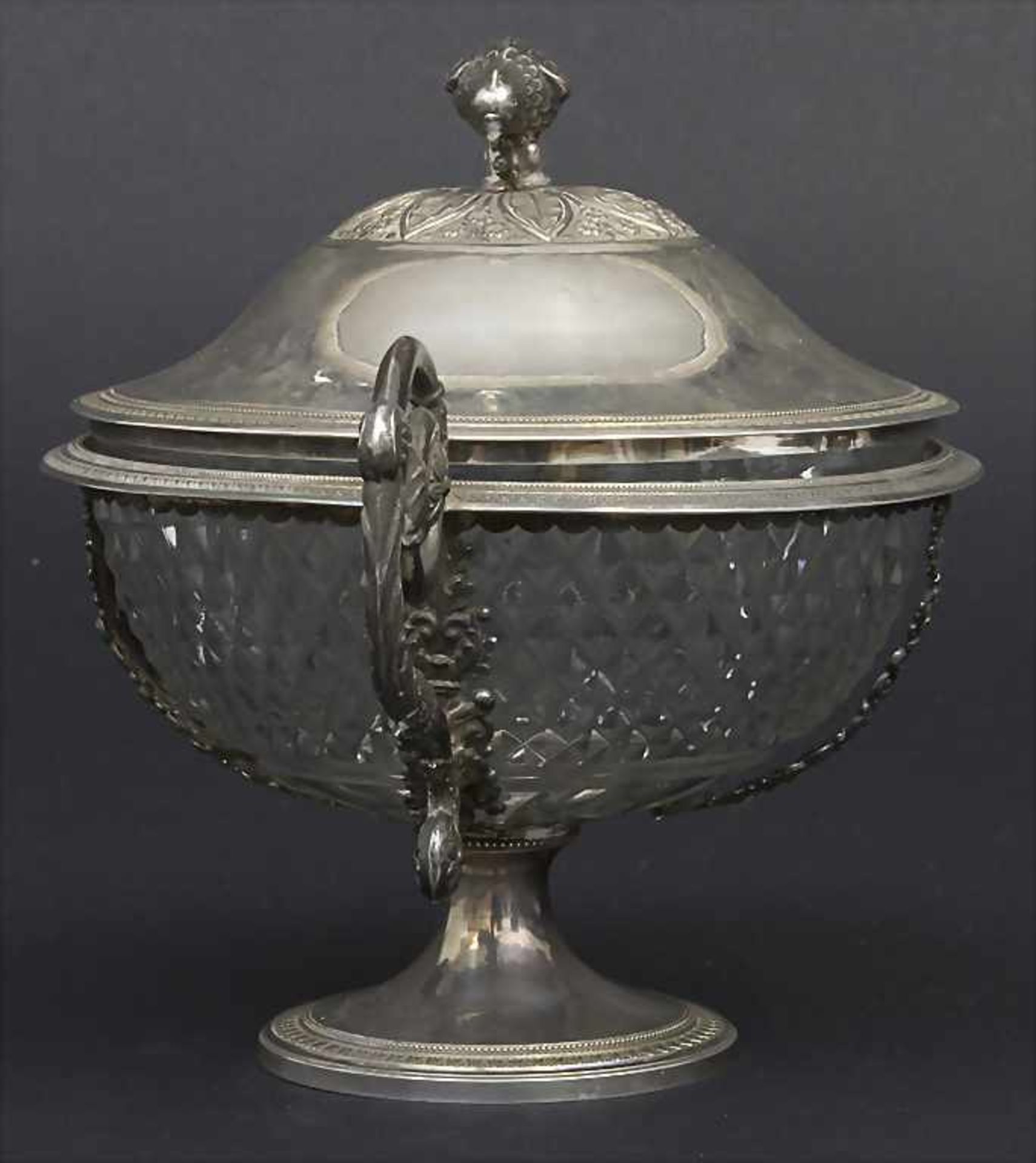 Deckeldose / A lidded silver bowl, Brüssel / Brussels, um 1840Material: Silber 950, mit - Bild 5 aus 11