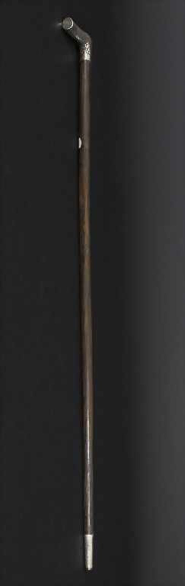 Gehstock mit Silbergrifff 'Tierhautrelief' / A cane with silver handle, deutsch, um 1900Material: - Bild 7 aus 7
