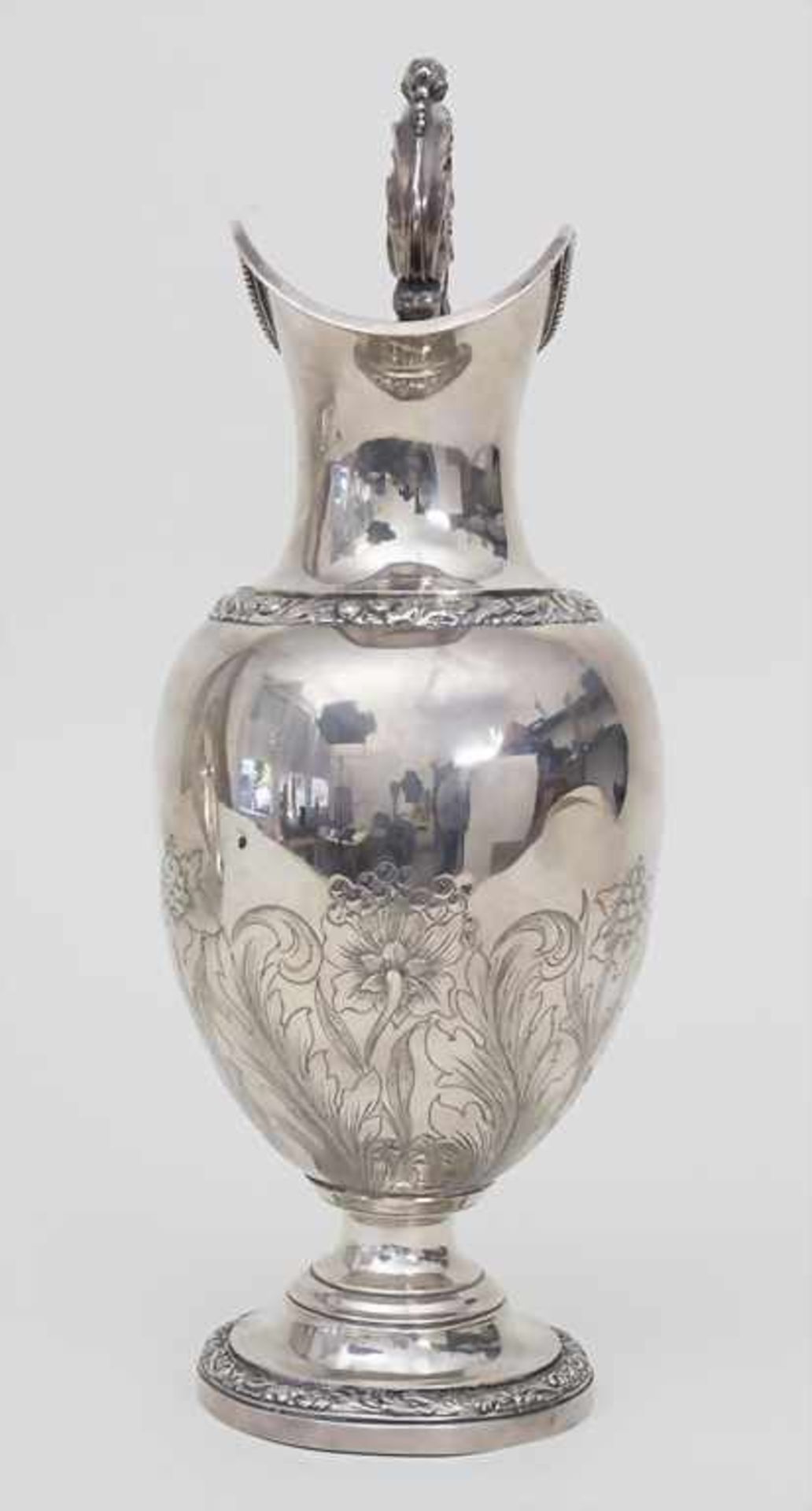 Große Waschschüssel mit Wasserkrug / A large silver wash bowl with ewer, L. Dupre, Paris, 1819- - Bild 8 aus 15