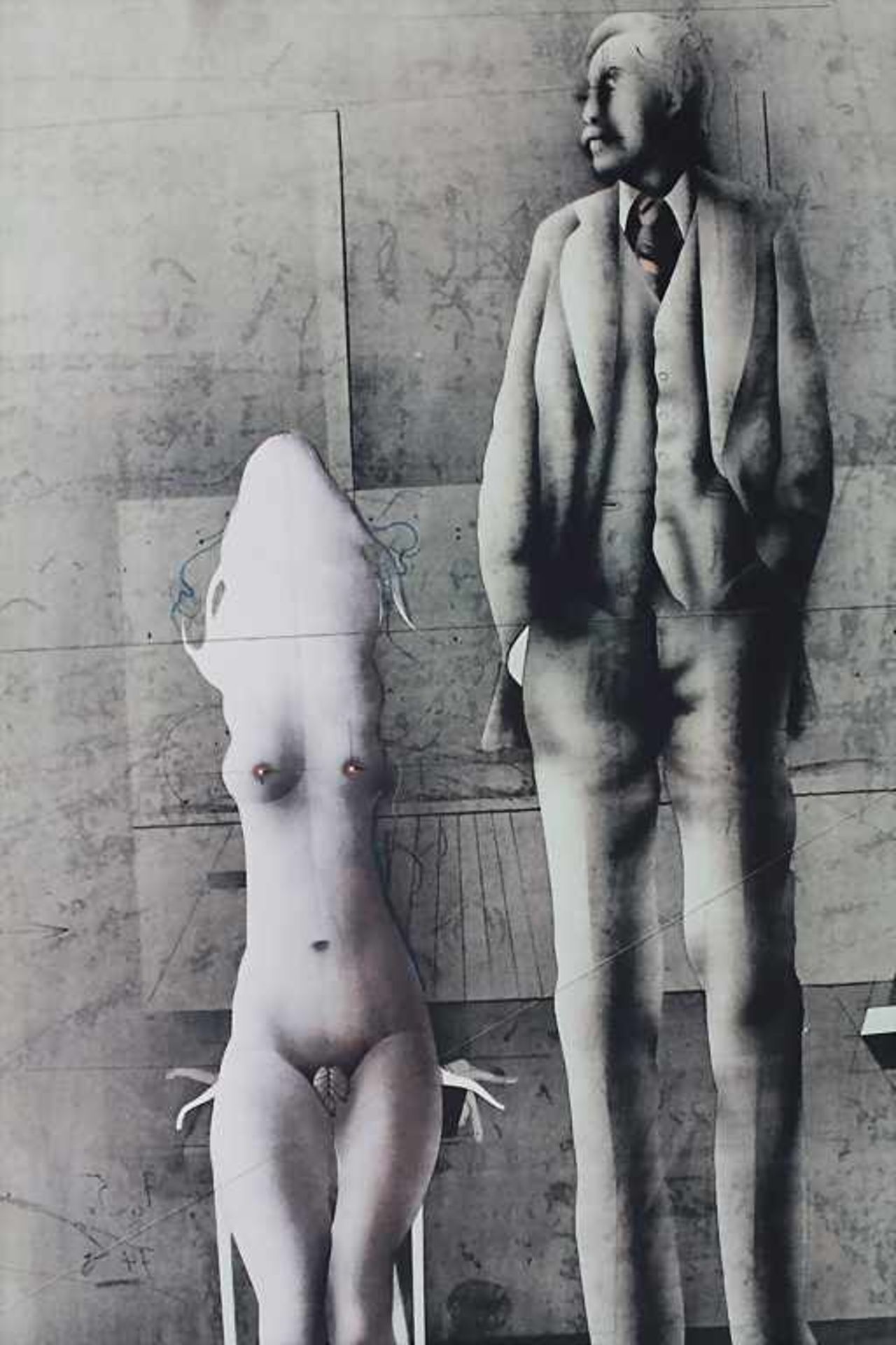 Paul Wunderlich (1927-2010), 'Weiblicher Akt und Wissenschaftler' / 'A female nude and a scientist' - Bild 3 aus 4