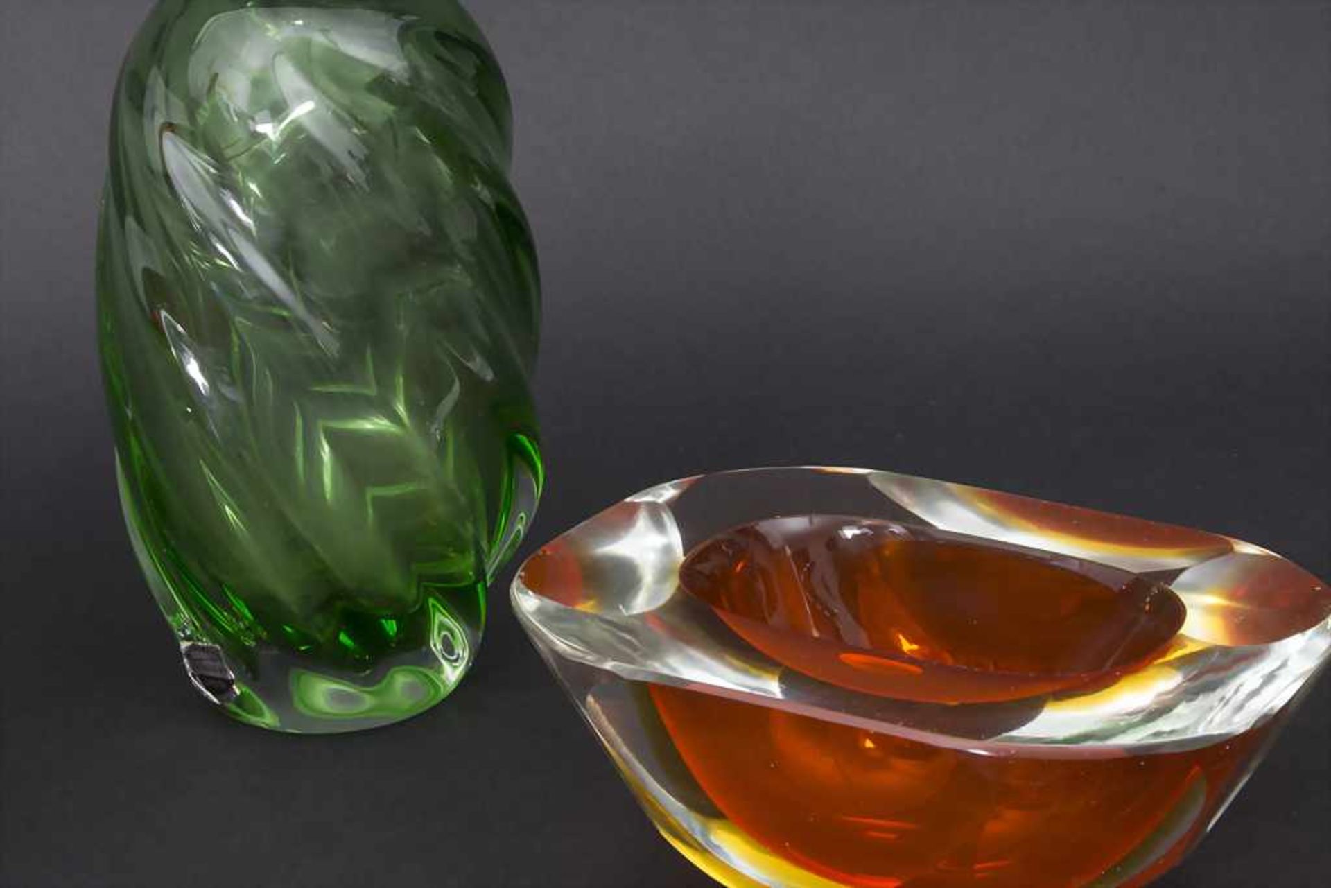 Konvolut 4 Glasgefäße / A set of 4 glass vessels, Murano/Kosta Boda/Hospodka, 1950/60er - Bild 3 aus 3