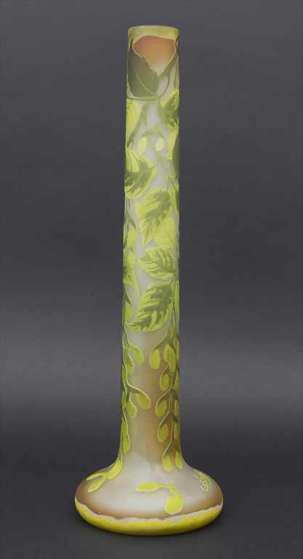 Große Jugendstil Vase mit Ahorn / A large Art Nouveau vase with maple and fruits, Emile Gallé, - Bild 3 aus 8