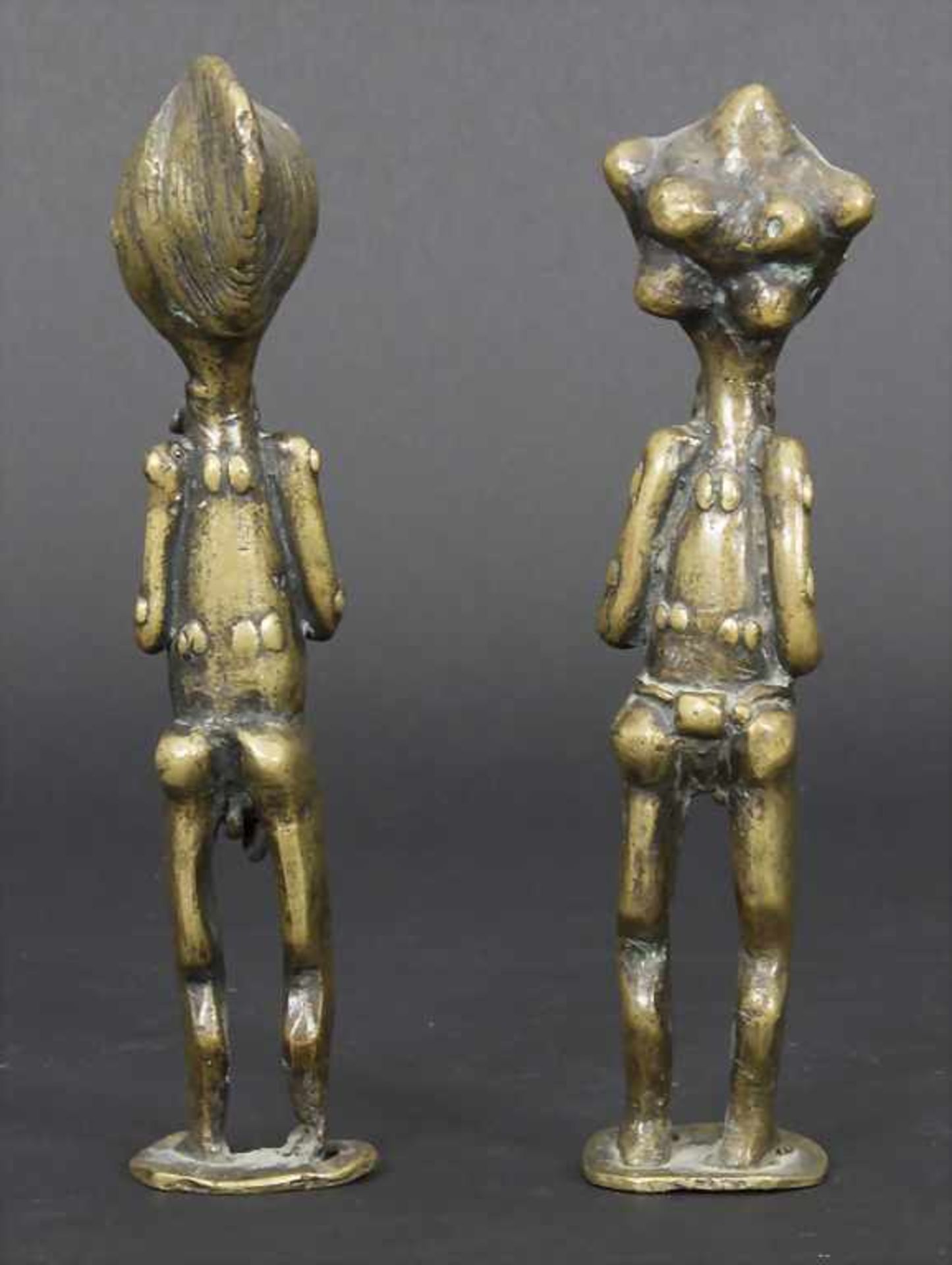 Königspaar, BeninMaterial: Bronze mit alter Patina,Maße:17 cm, Zustand: Gussfehler- - -20.00 % - Image 2 of 2