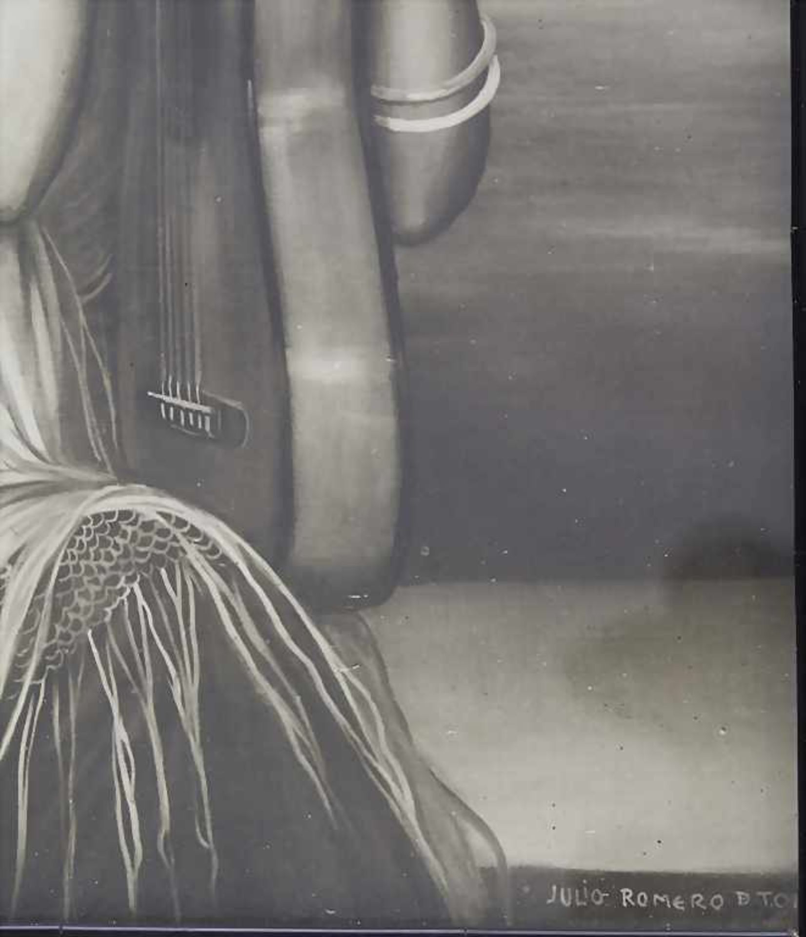 Julio Romero de Torres (1874-1930), gerahmte Fotographie, wohl 'Dora La Cordobesita'Technik: s/w - Bild 2 aus 3