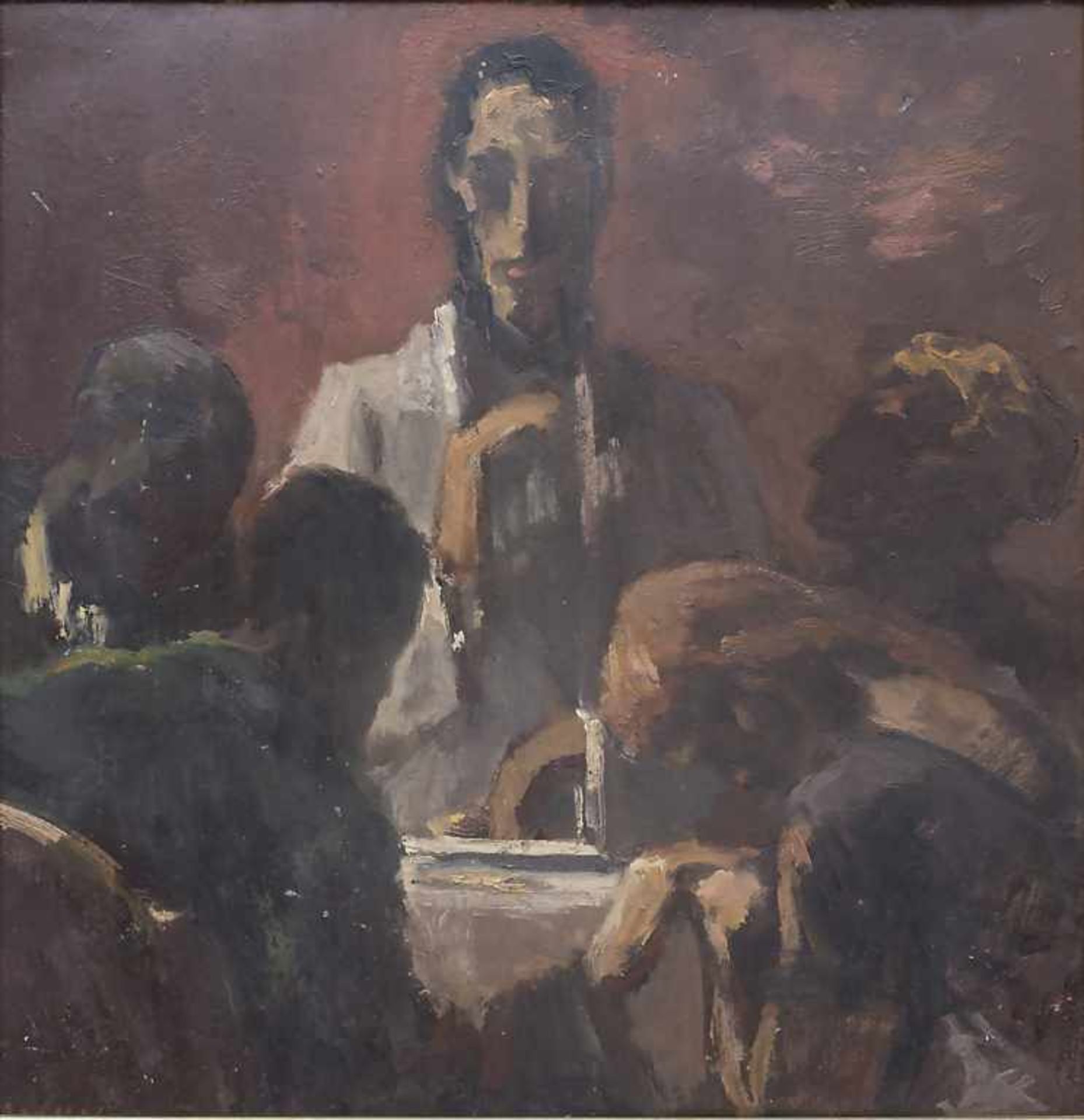 Erich Seidel (1895-1984), 'Christus mit seinen Jüngern' / 'Christ and his followers'Technik: Öl