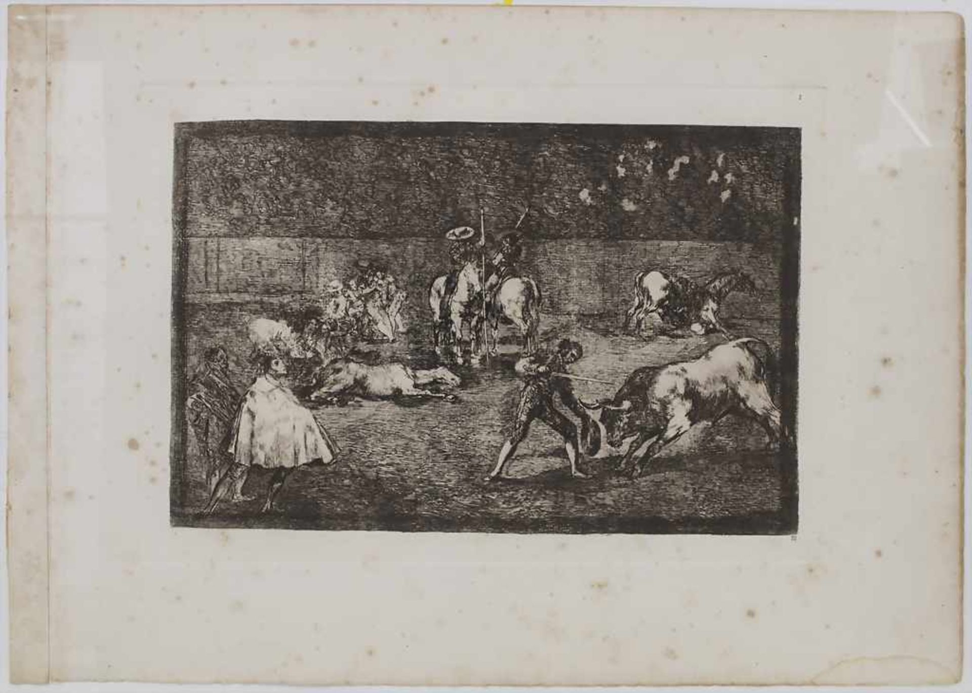 Francisco de Goya (1746-1828), 'Stierkampf' / 'A bullfight'Technik: Radierung auf Büttenpapier, - Bild 2 aus 4