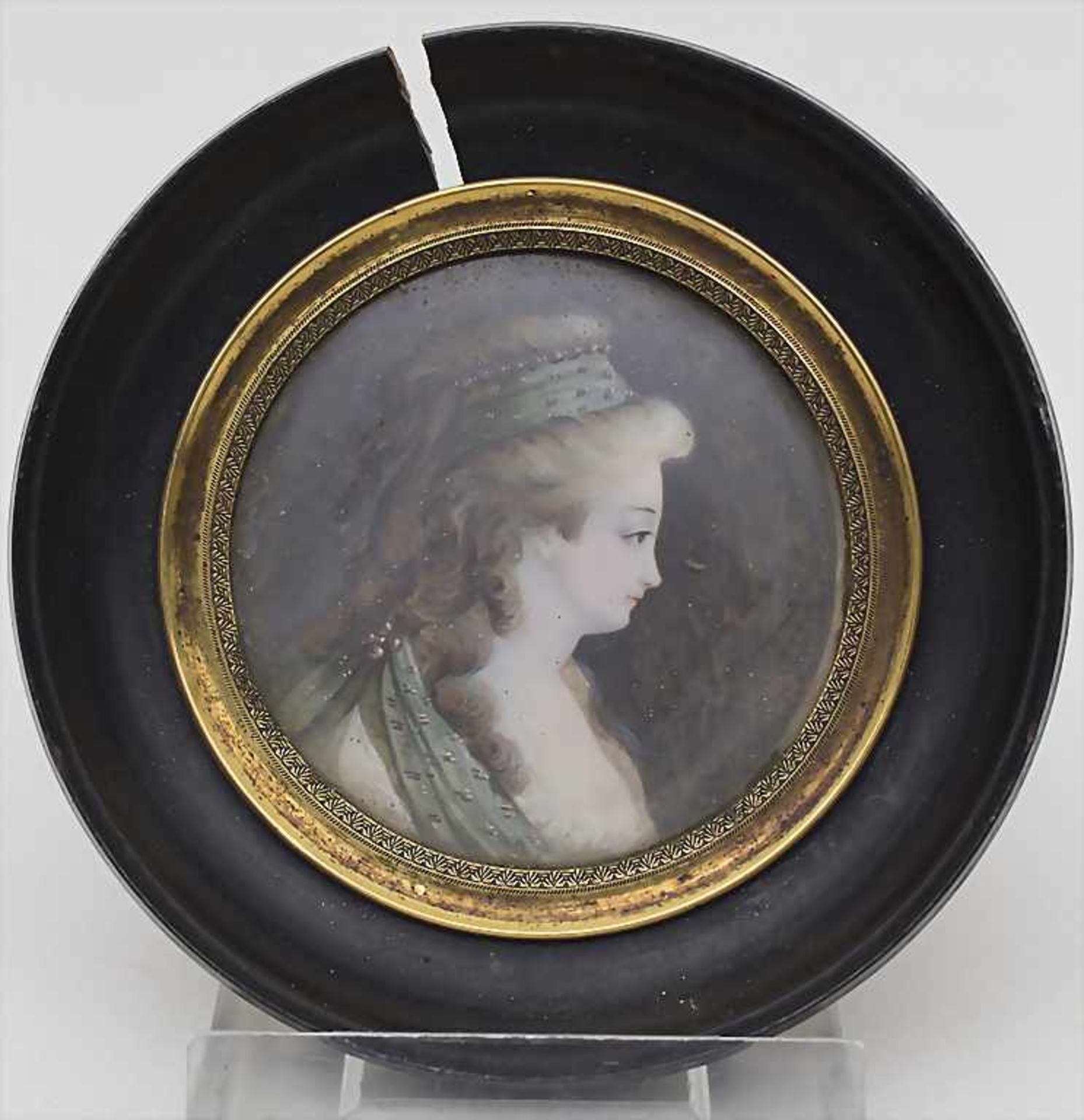 Miniatur-Profil-Portrait der Prinzessin von Polignac / A miniature portrait of Princess de Polignac,