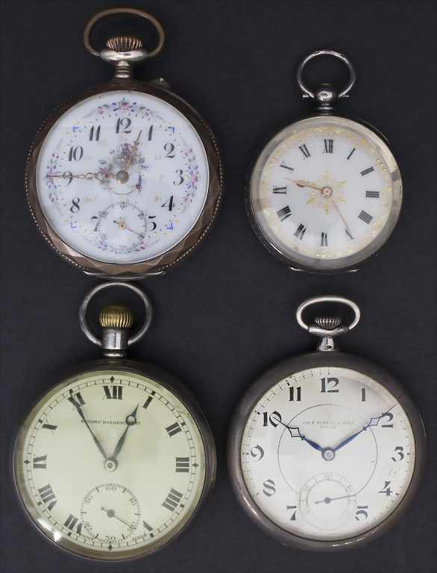 Konvolut 4 Taschenuhren / 4 pocket watchesBestehend aus: 1 x Tissot, 1 x Record, 1 x Exact und