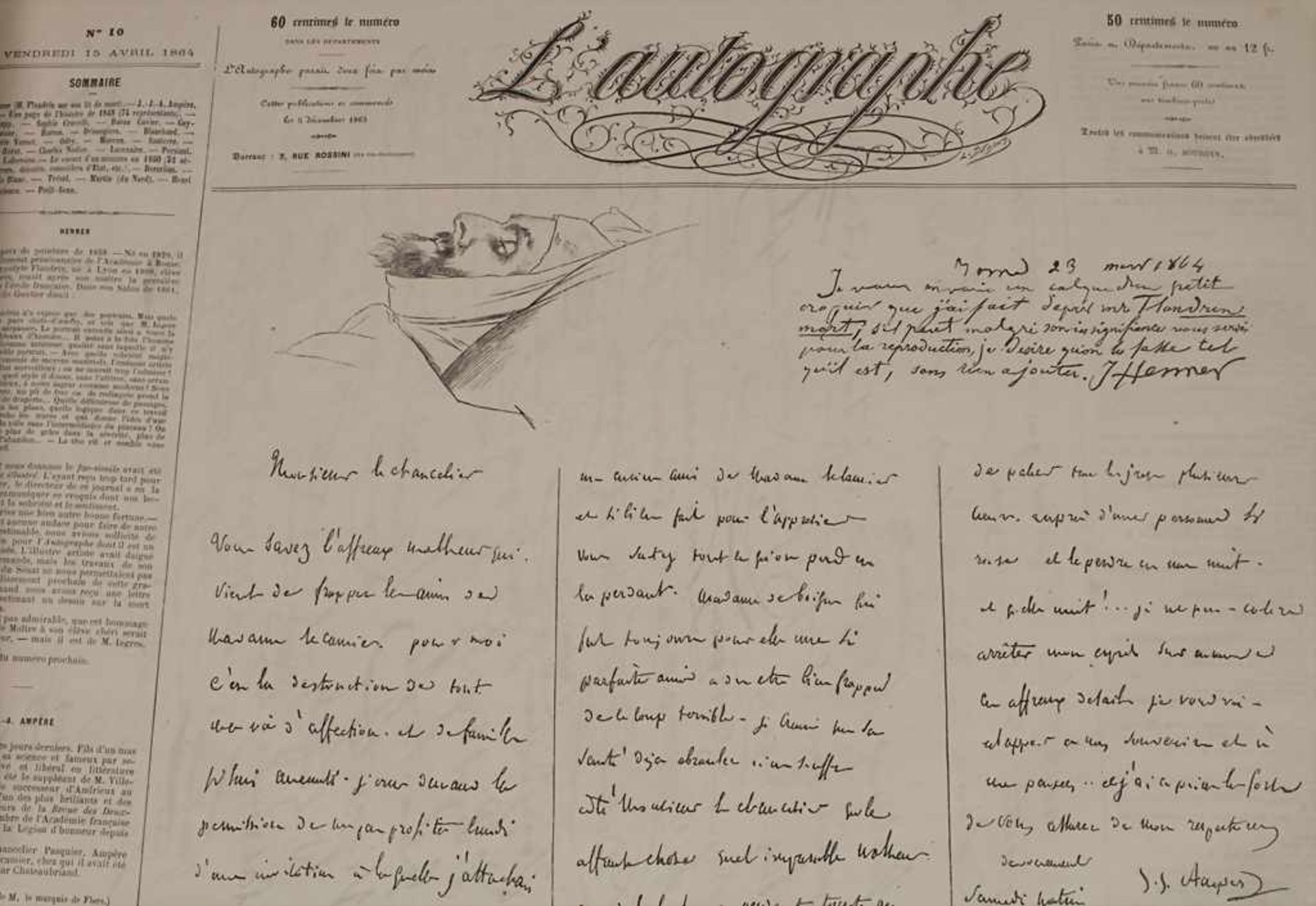 'L'Autographe', Paris, 1864/1865Untertitel: L'autographe aux salons de 1864 et de 1865,Umfang: 103 - Image 6 of 8