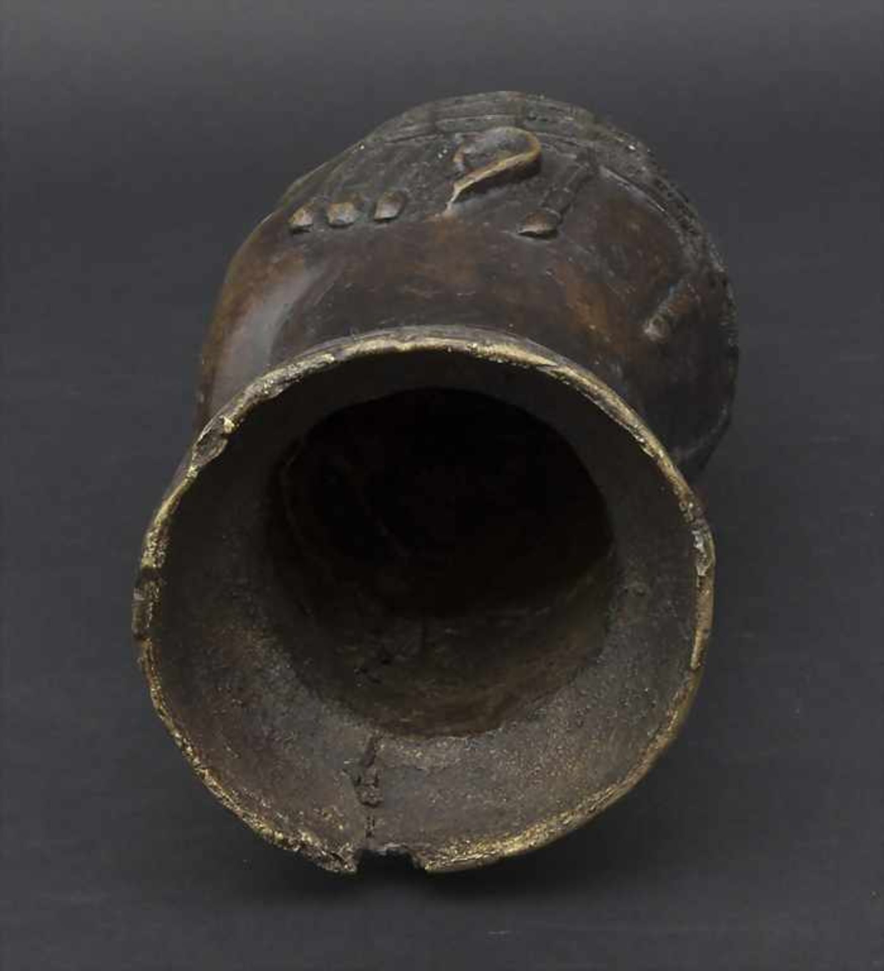 Kopf einer Königin / Gedenkkopf, BeninMaterial: Bronze braun patiniert,Maße: 41 cm,Zustand: - Image 4 of 4