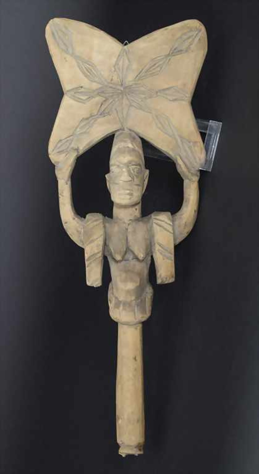 Figürlicher Zeremonienstab / A figurative ceremonial staff, Bamana, MaliMaterial: Holz,Höhe: 54 cm,