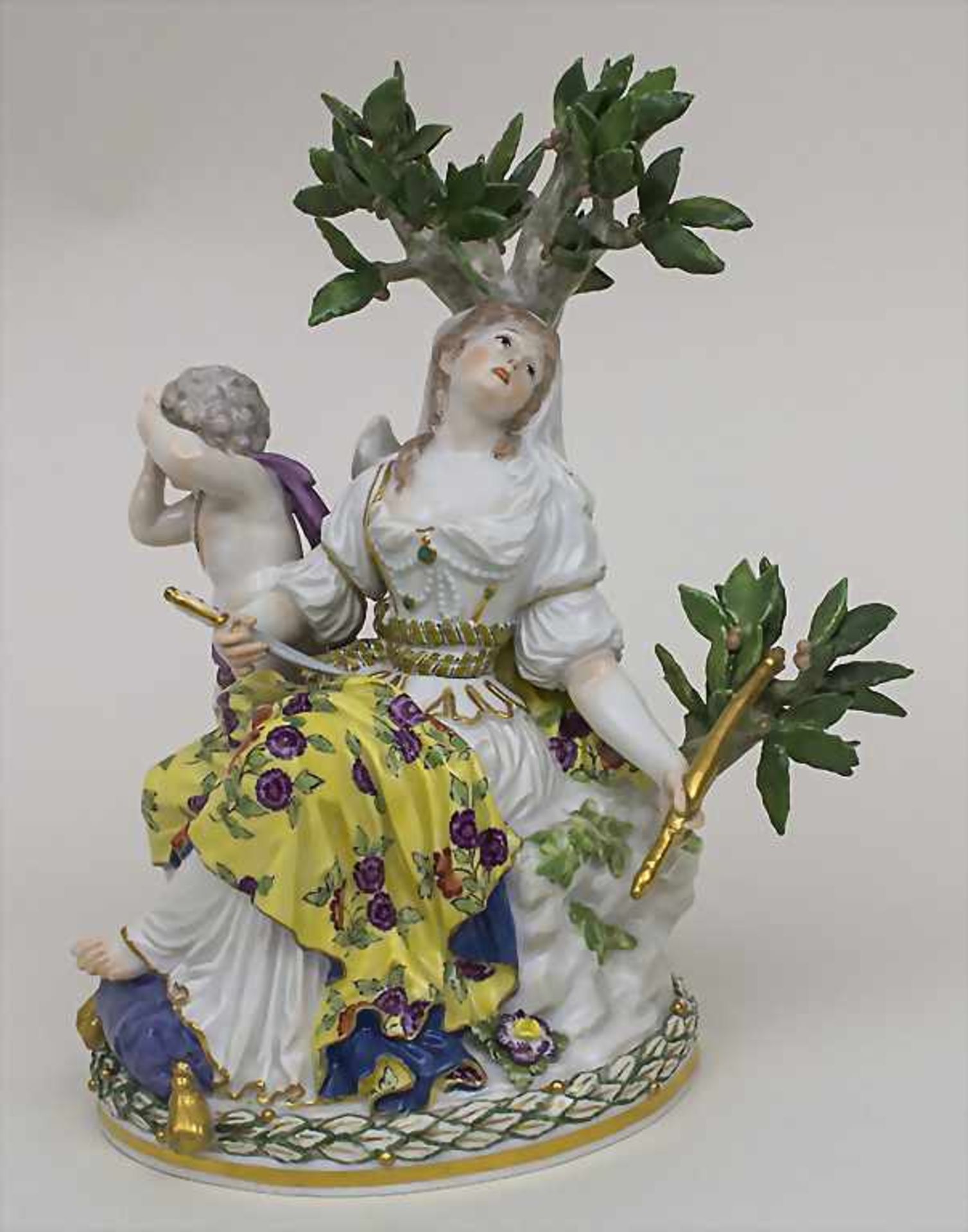 Figurengruppe 'Melpomene mit Putto' / A figural group 'Melpomene with cupid', Meissen, 19. Jh. - Bild 2 aus 5