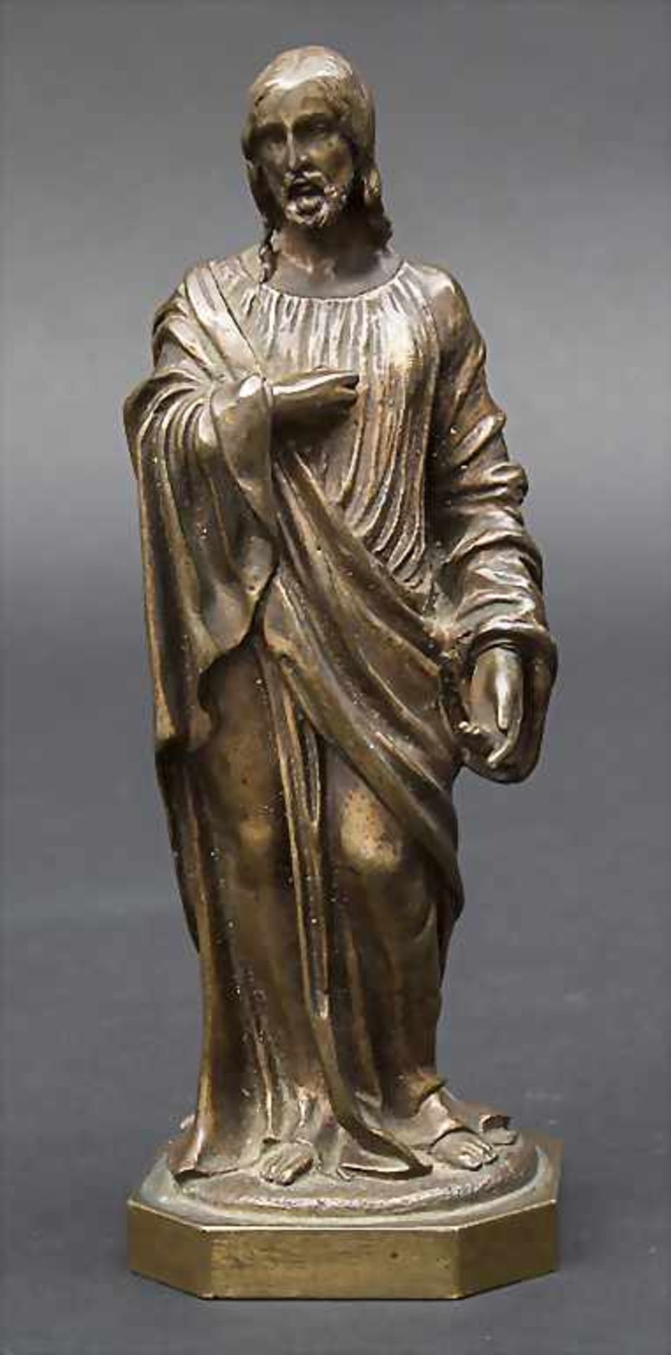 Jesus Statue, Susse Frères, Paris, um 1900Technik: Bronze, patiniert, am Sockel signiert SUSSE
