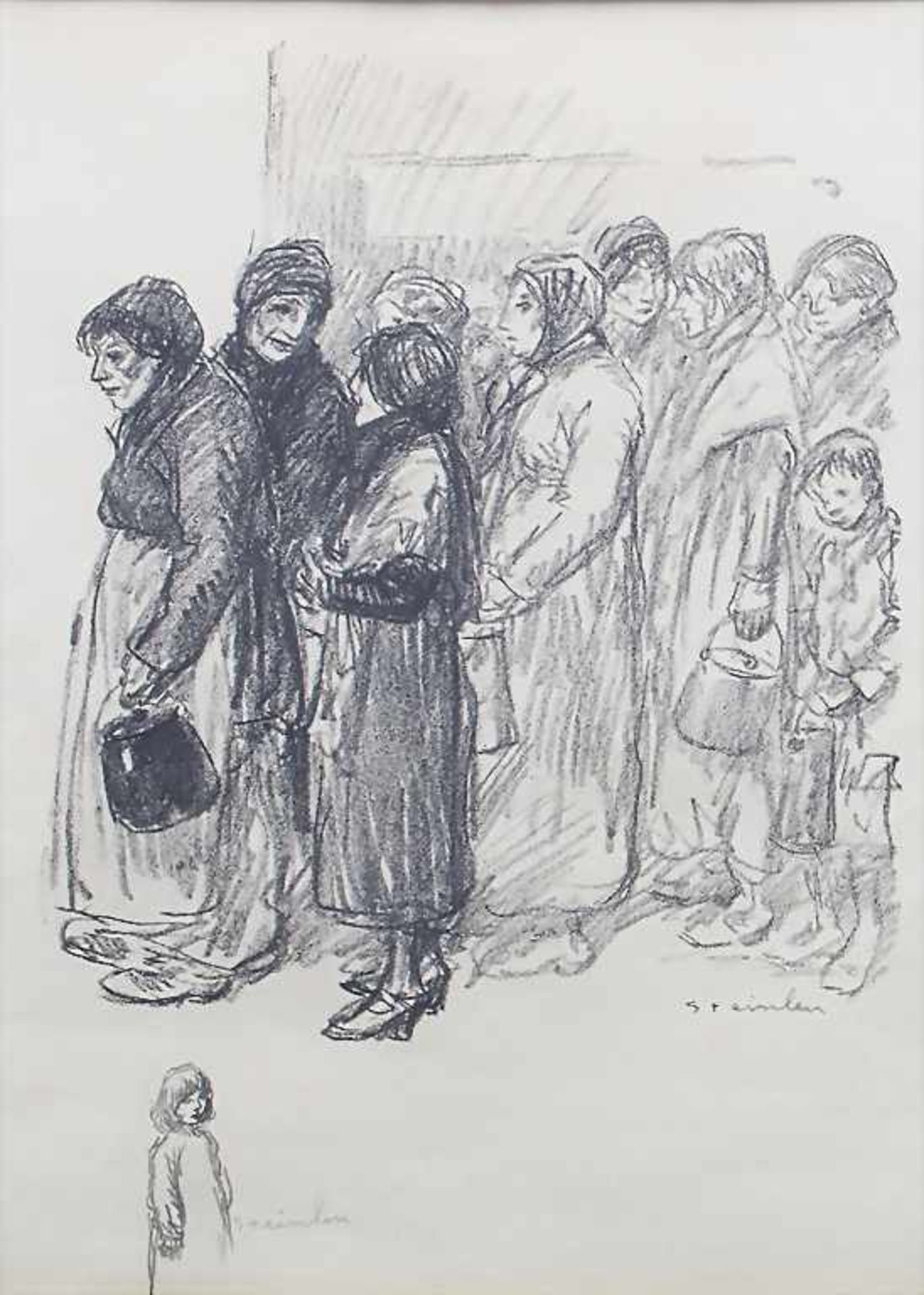 Théophile Alexandre Steinlen (1859-1923) Lithografie: 'La Soupe' (die Suppe) / A lithographie: '