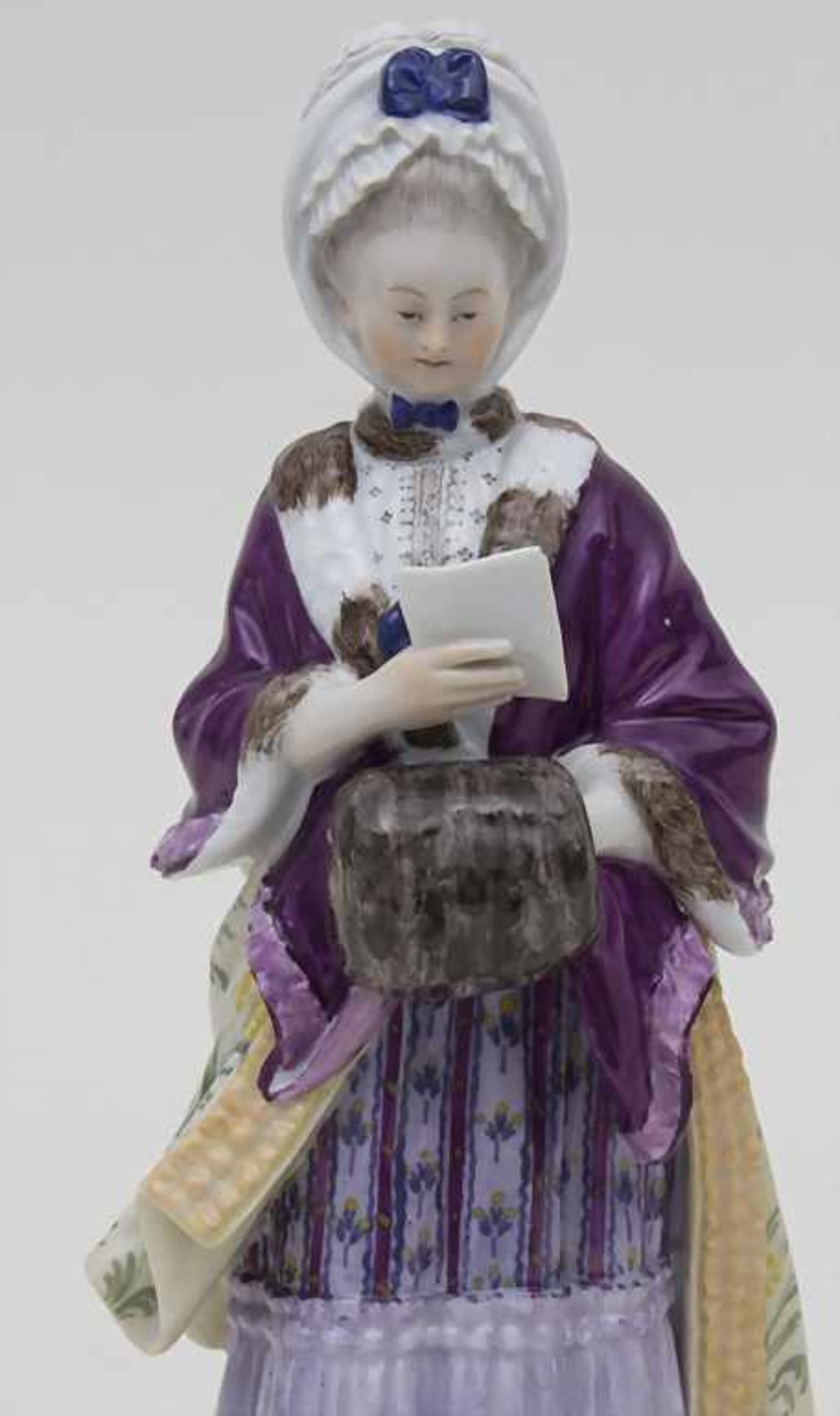 Dame mit Muff und Brief / A lady with a muff holding a letter, Meissen, um 1880Material: - Image 2 of 7