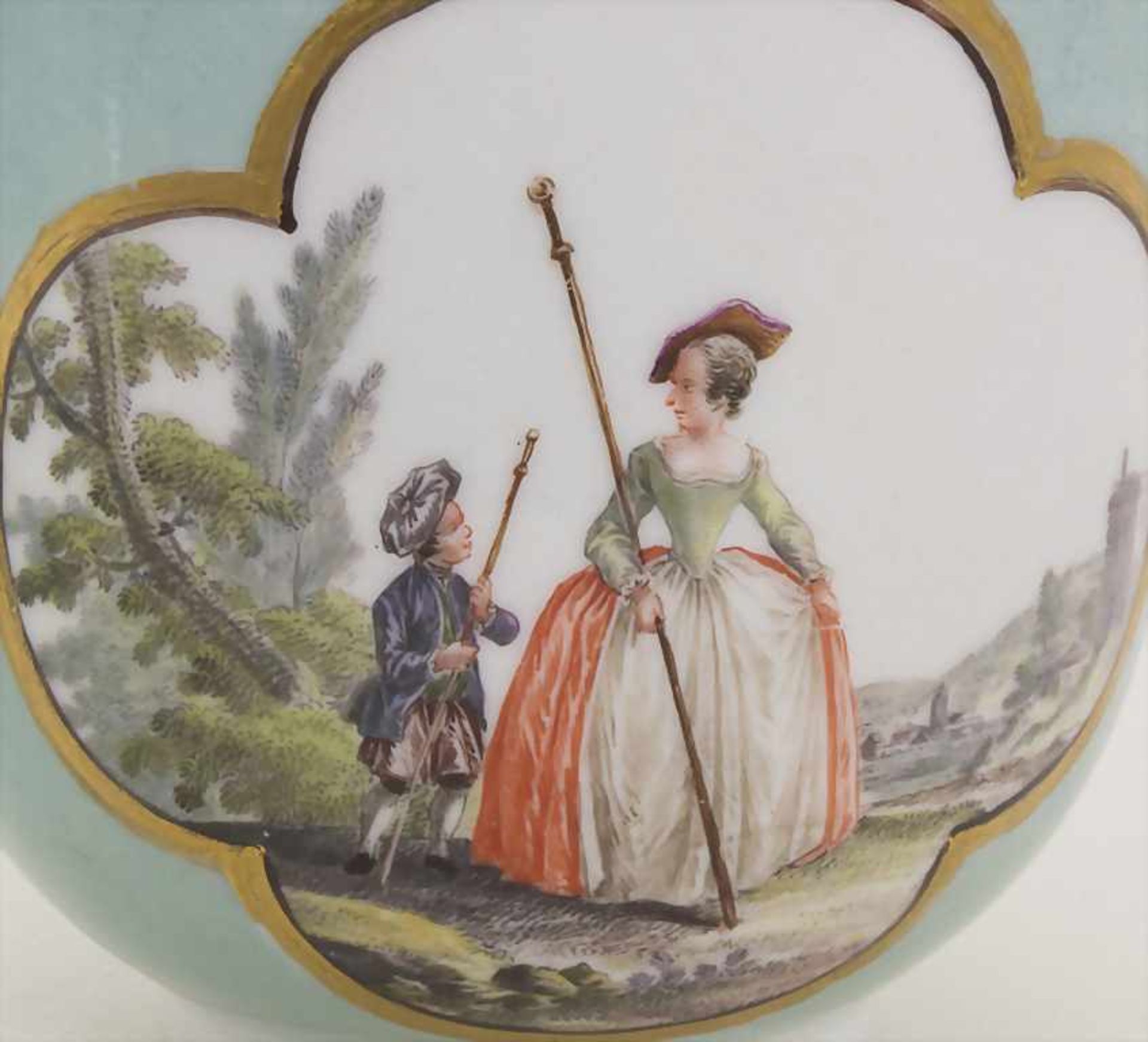 Glockentasse mit galanten Szenen / A cup with courting scenes, Meissen, um 1740Material: - Bild 7 aus 9