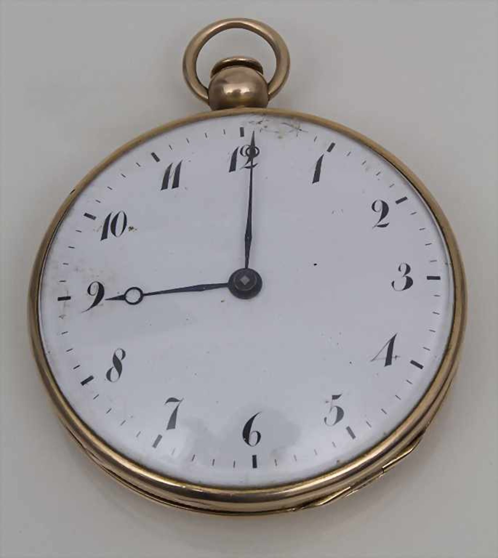 Offene Taschenuhr mit 1/4 Repetition / A pocket watch 1/4 quarter repeater, Louis Mallet, Paris,