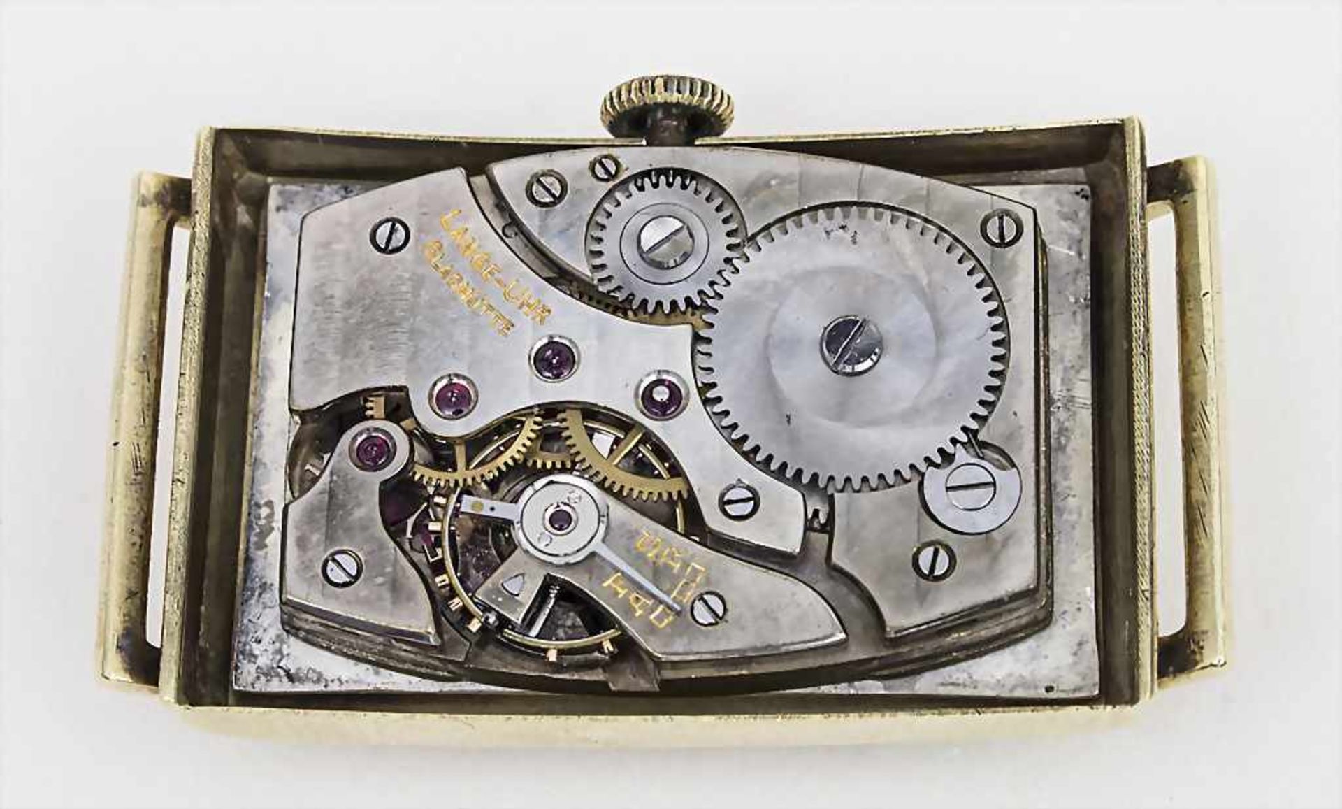 Herrenarmbanduhr / Wristwatch, LANGE-Uhr, Glashütte in Sachsen, ca. 1942Gehäuse: Gold 585/000, - Image 2 of 3