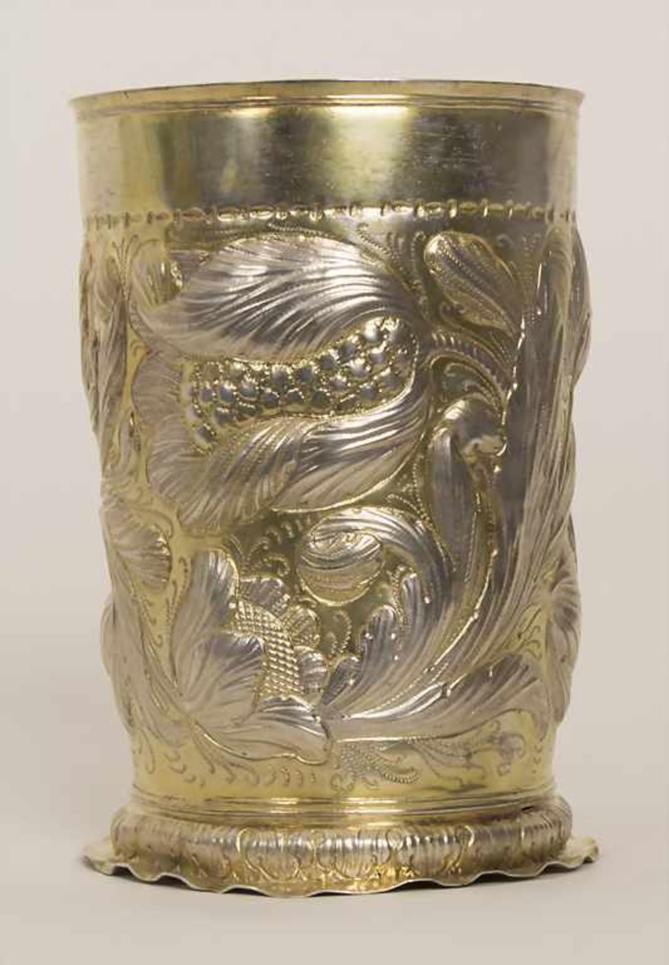 Großer schlesischer Prunkbecher / A large Silesian silver beaker, Christian Metze d. Ä., Ohlau, um - Bild 4 aus 8